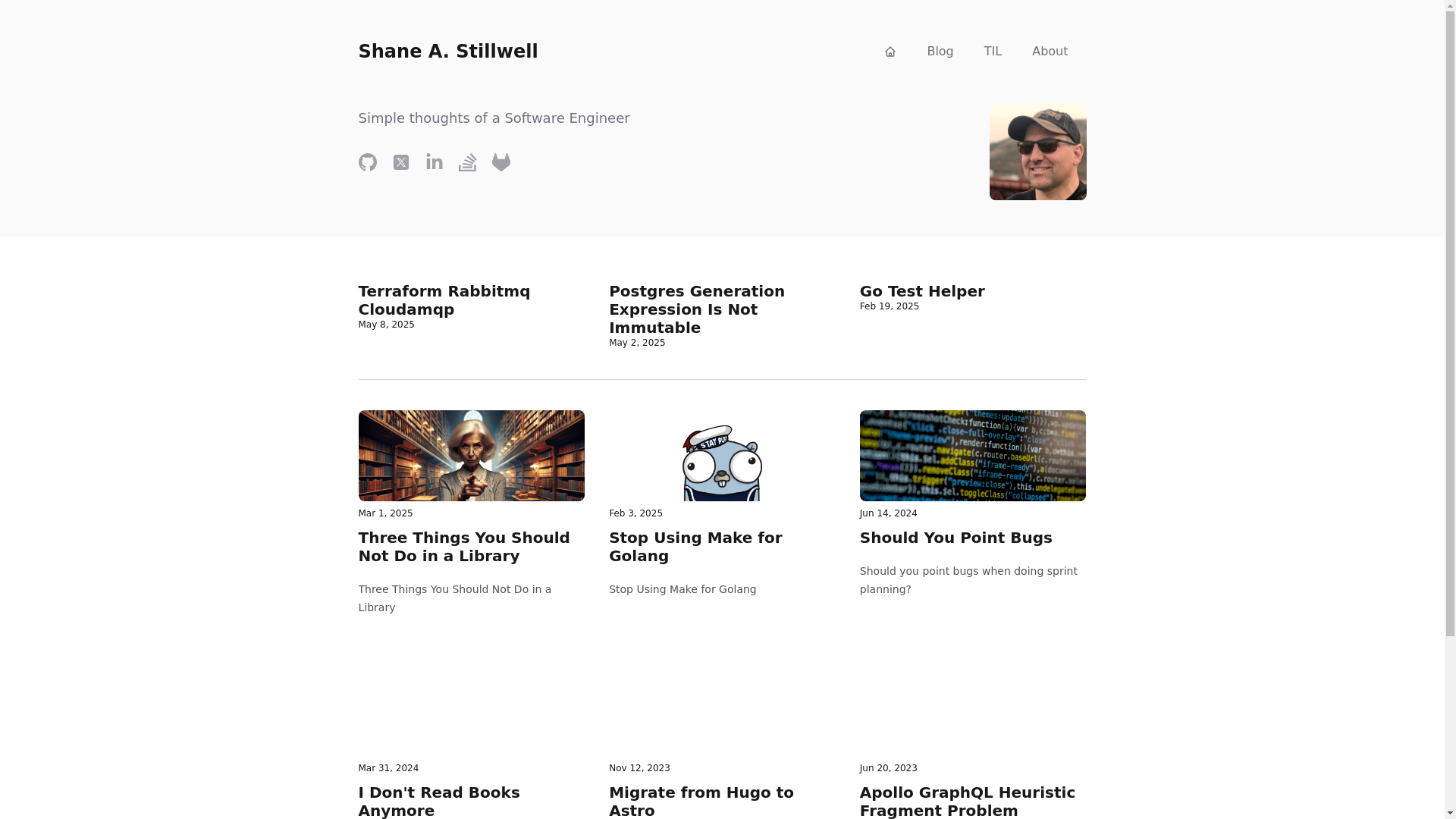 website screenshot of https://www-shanestillwell-com.pages.dev/