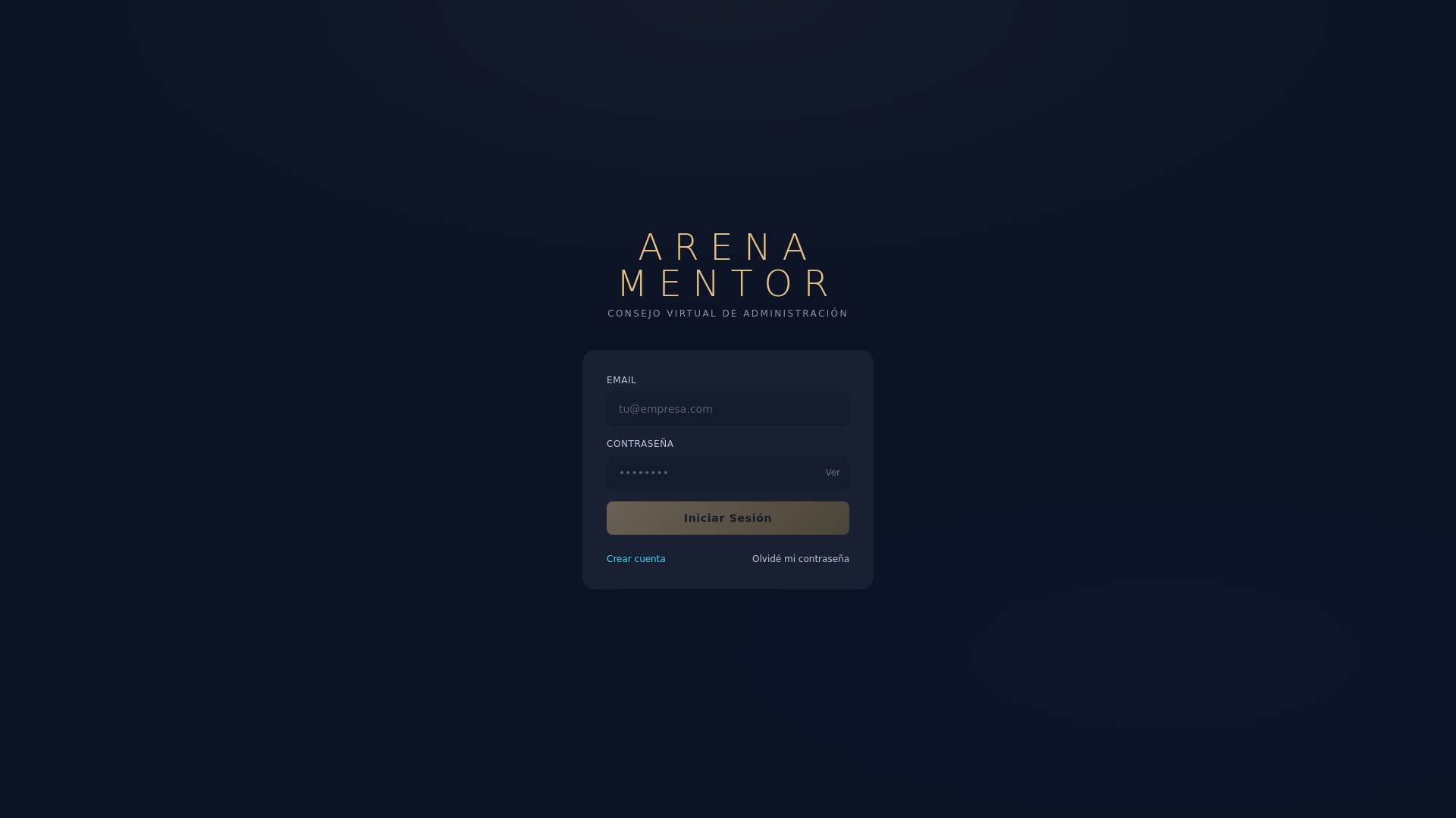website screenshot of https://arenamentor.com