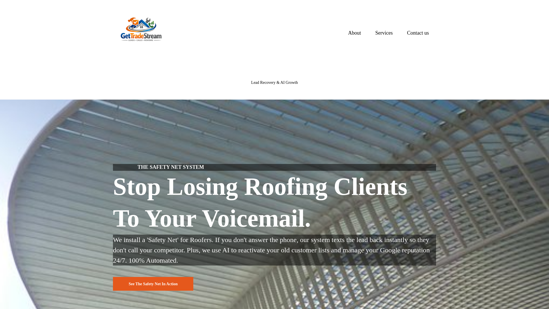 website screenshot of https://gettradestream.com