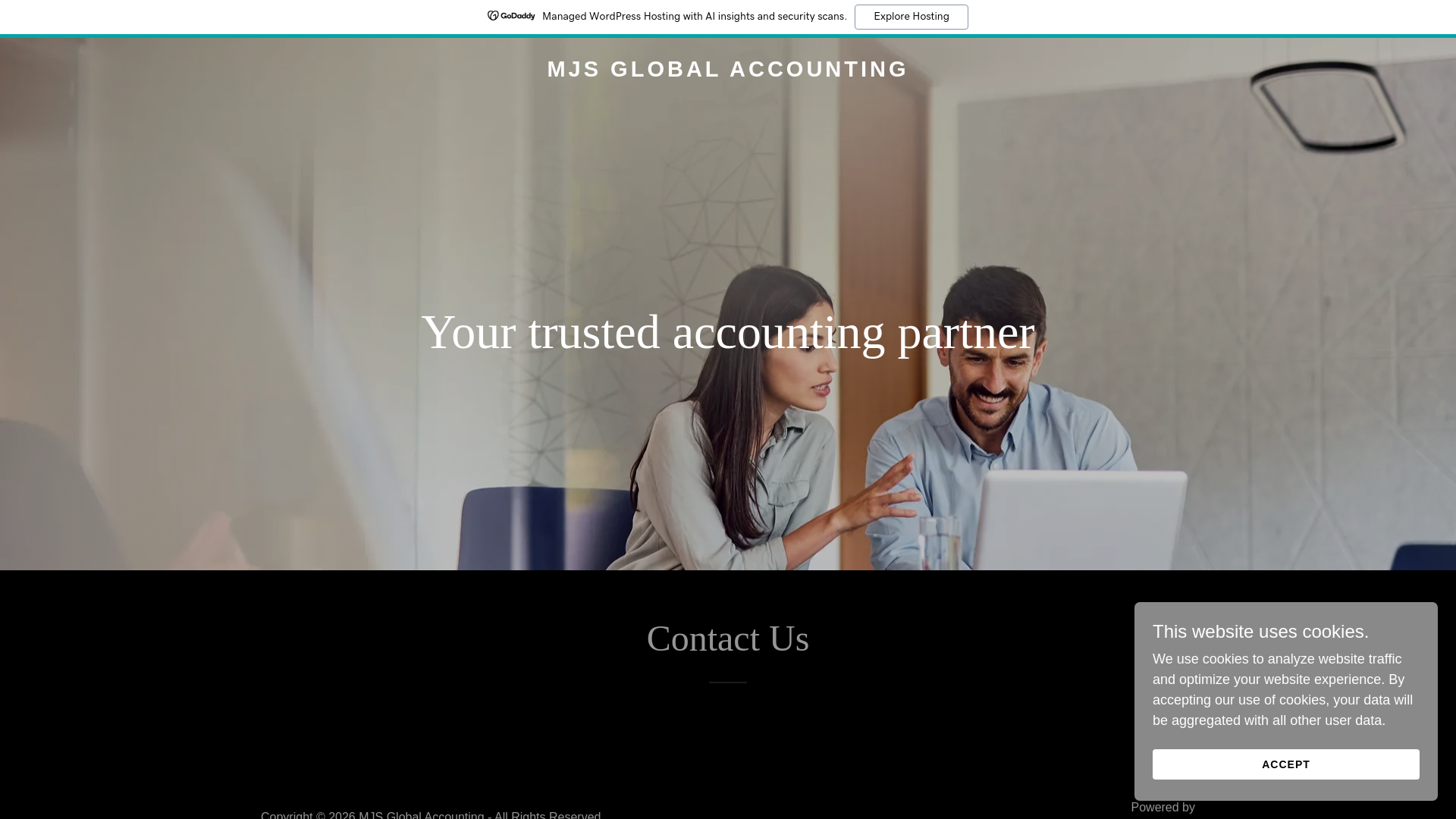 website screenshot of https://mjsglobalaccounting.com/