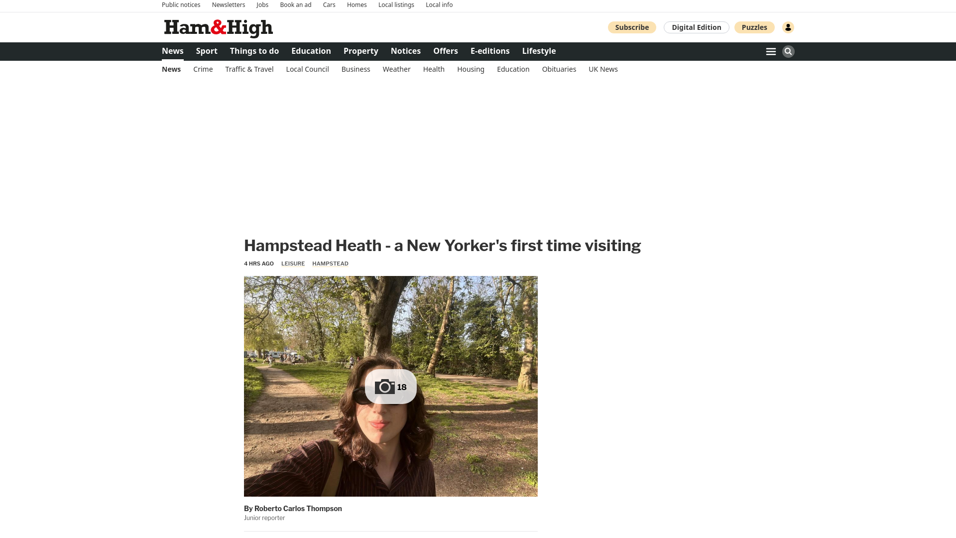 website screenshot of https://www.hamhigh.co.uk/news/25850008.hampstead-heath---new-yorkers-first-time-visiting/