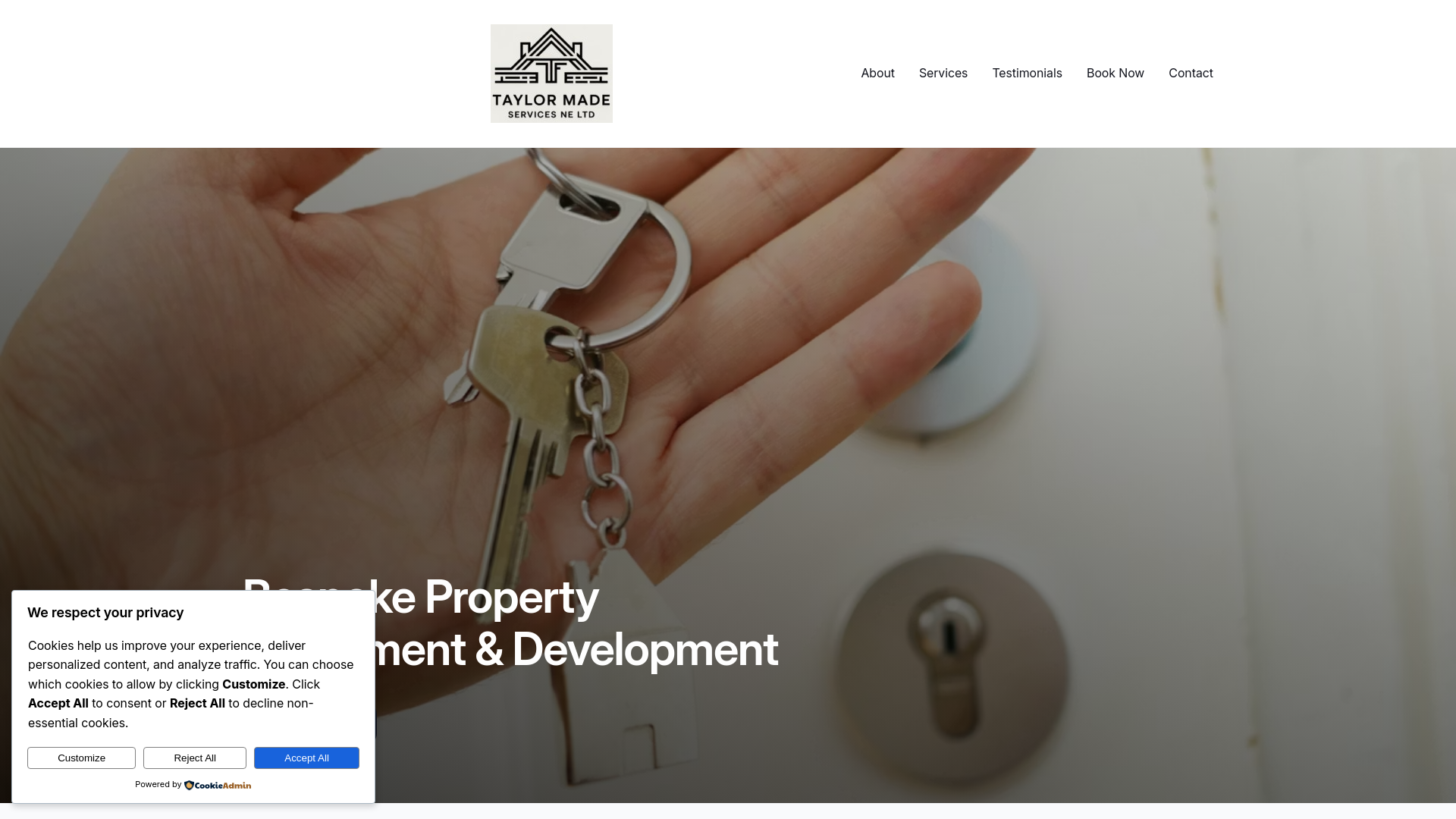 website screenshot of https://taylormadeservicesneltd.co.uk