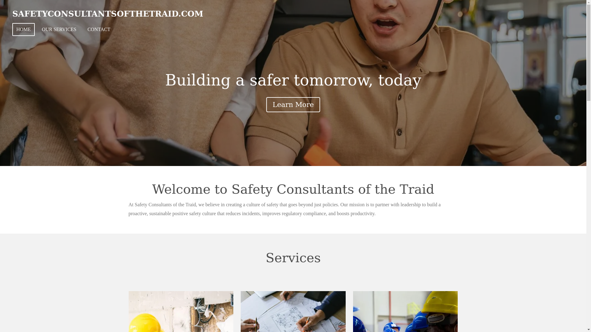 website screenshot of https://safetyconsultantsofthetraid.com/