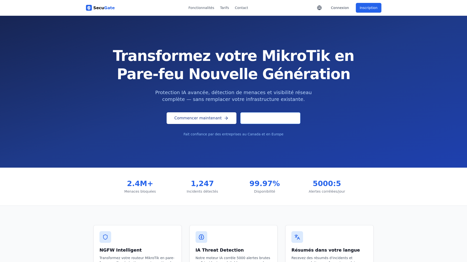 website screenshot of https://mikrotikfw.com/
