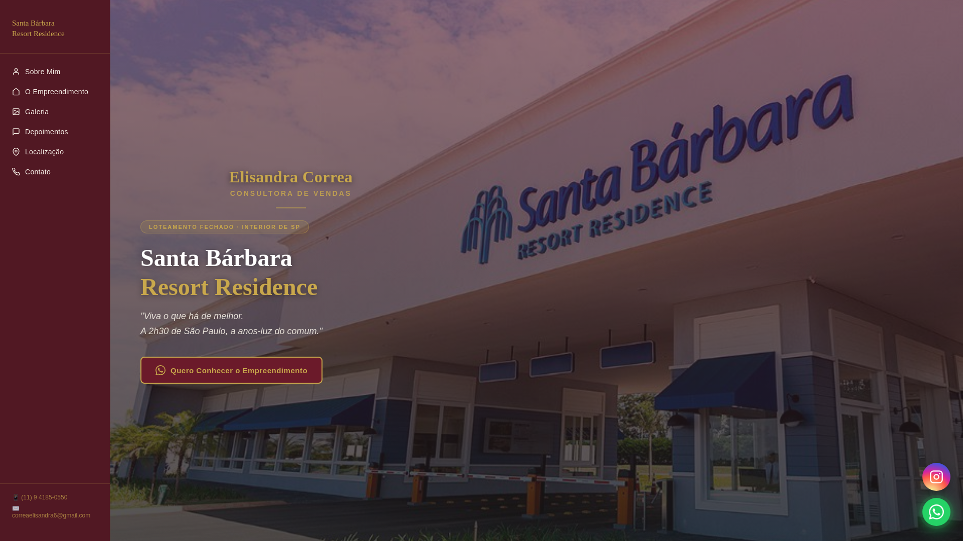 website screenshot of https://consultoraelisandra.com.br/