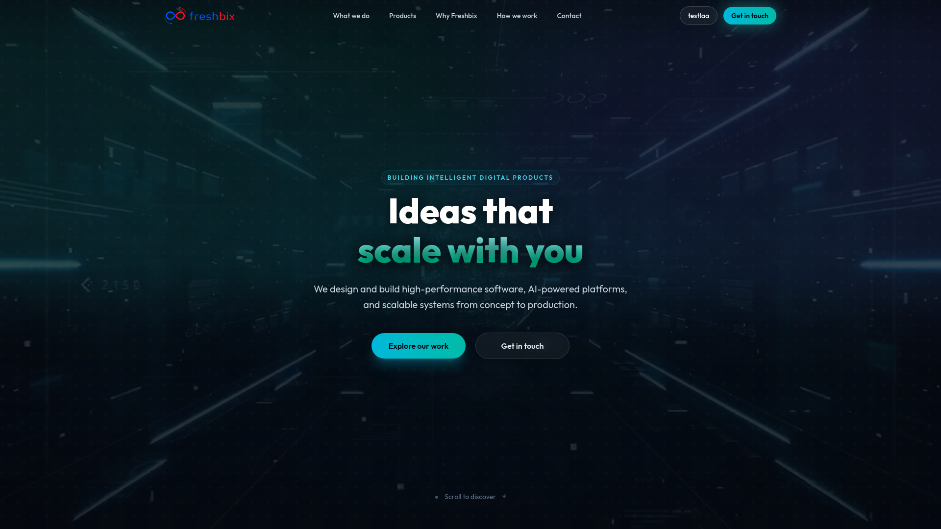 website screenshot of https://freshbix.pages.dev/