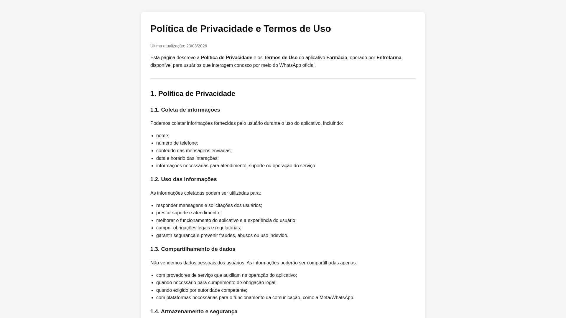 website screenshot of https://politicasdoapp.pages.dev/