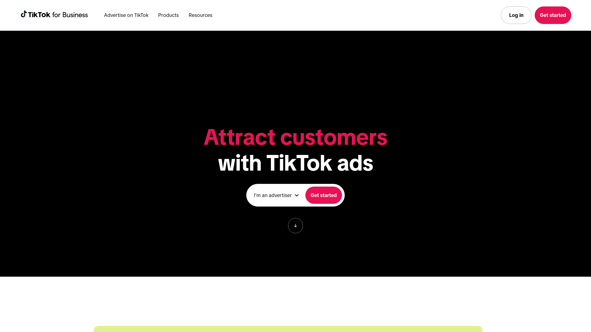 website screenshot of https://yourtiktokads.com/