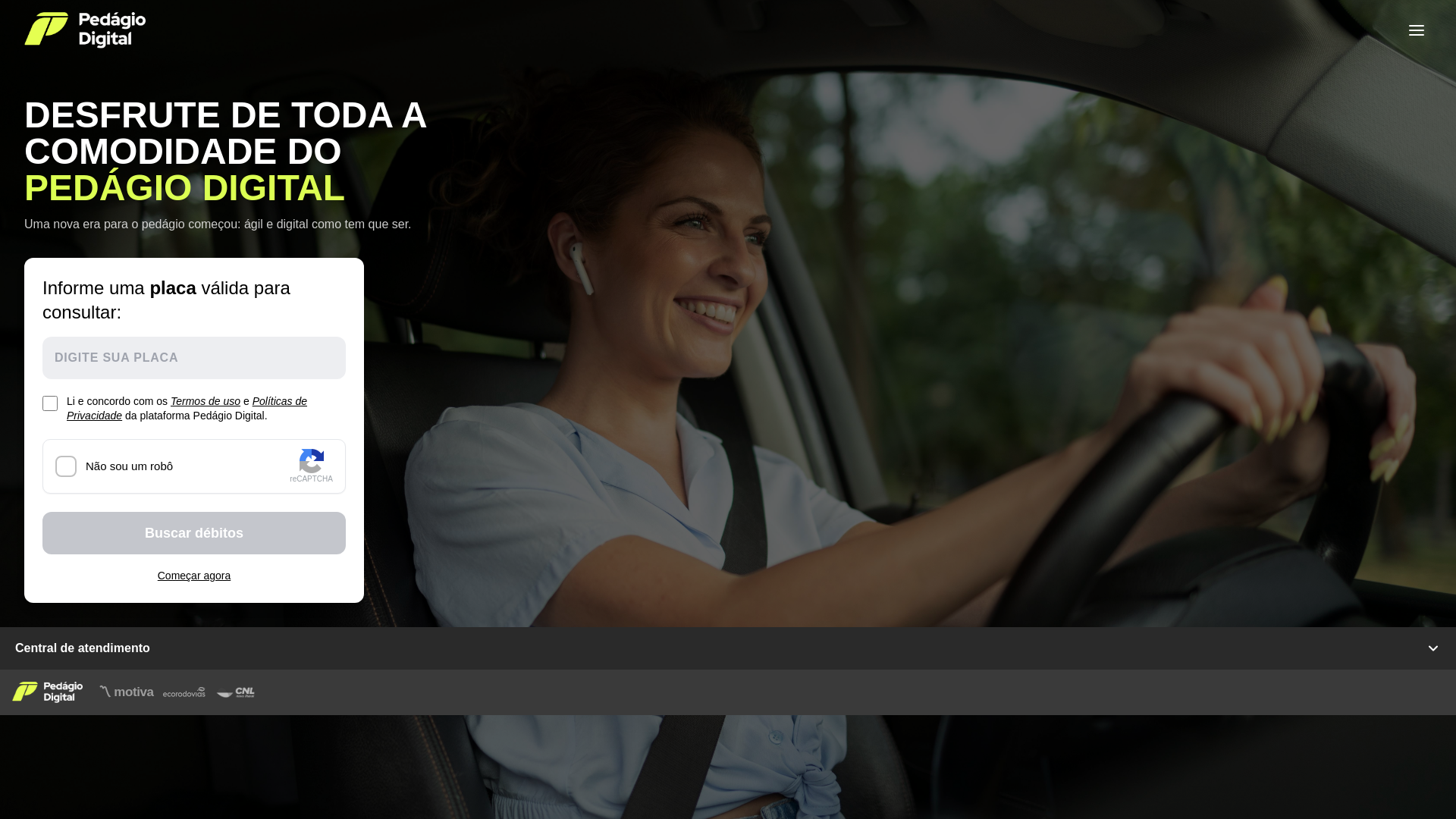 website screenshot of https://govpedagio.vercel.app