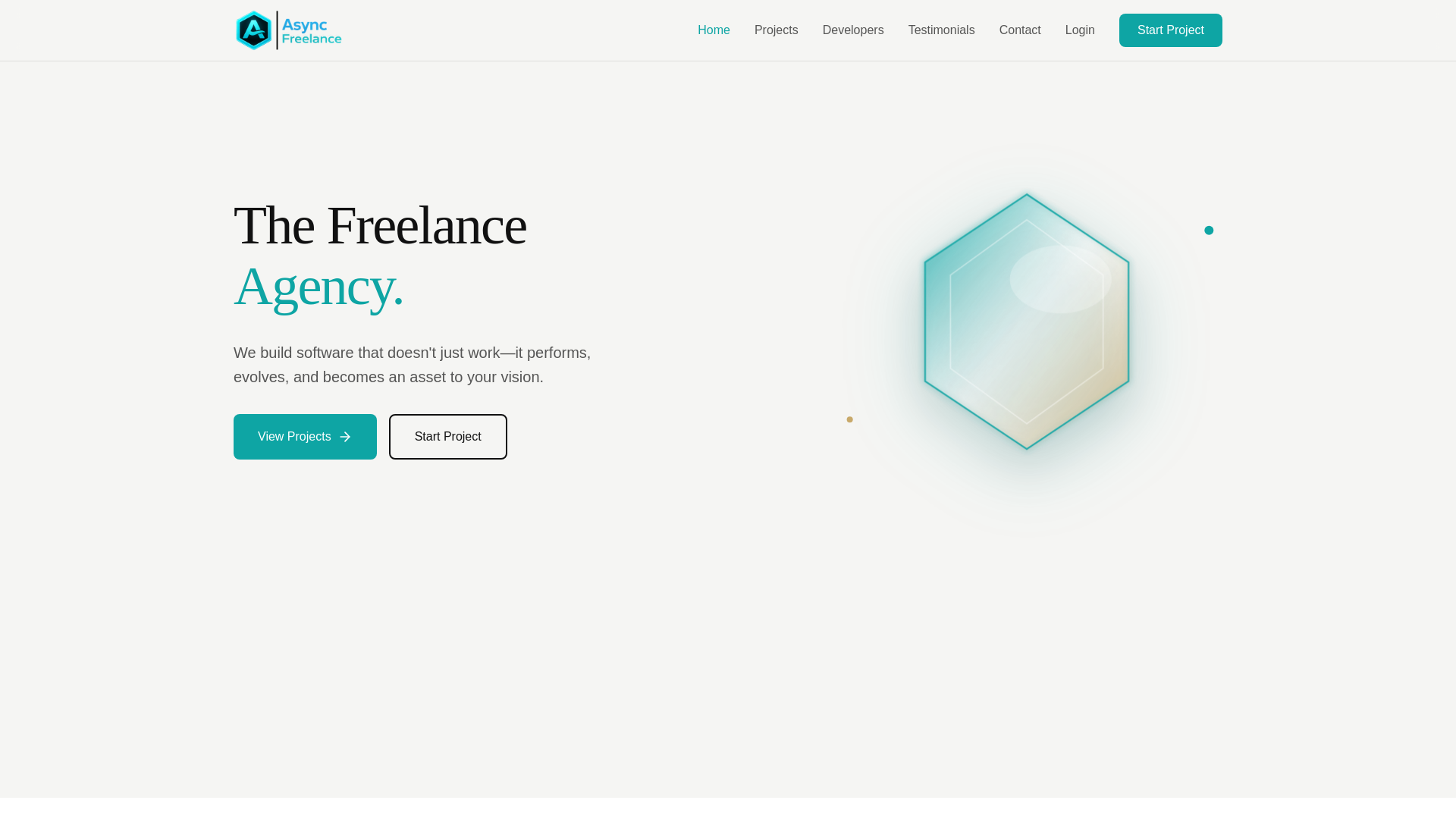 website screenshot of https://asyncfreelance.in/