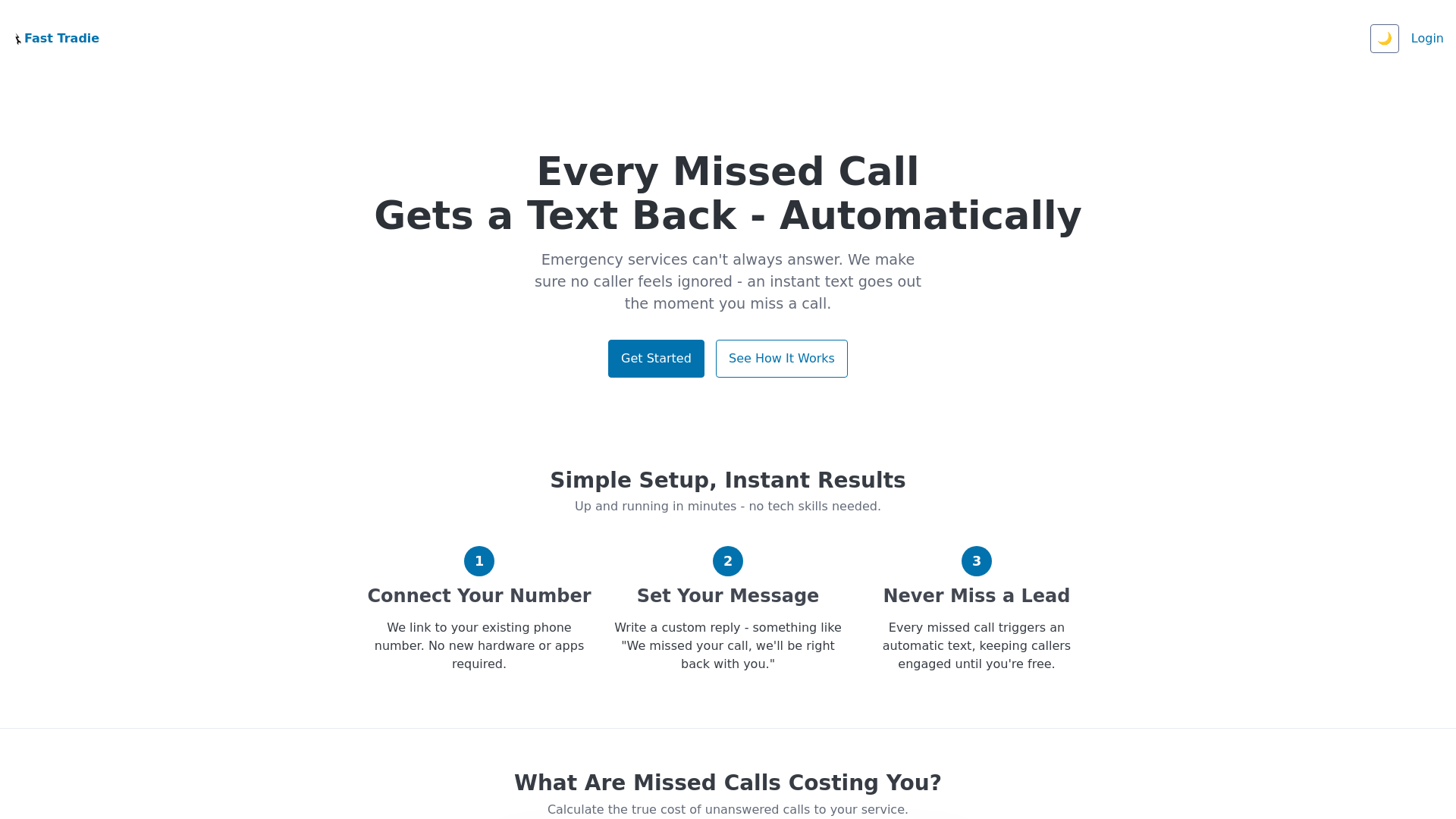 website screenshot of https://fasttradie.com/