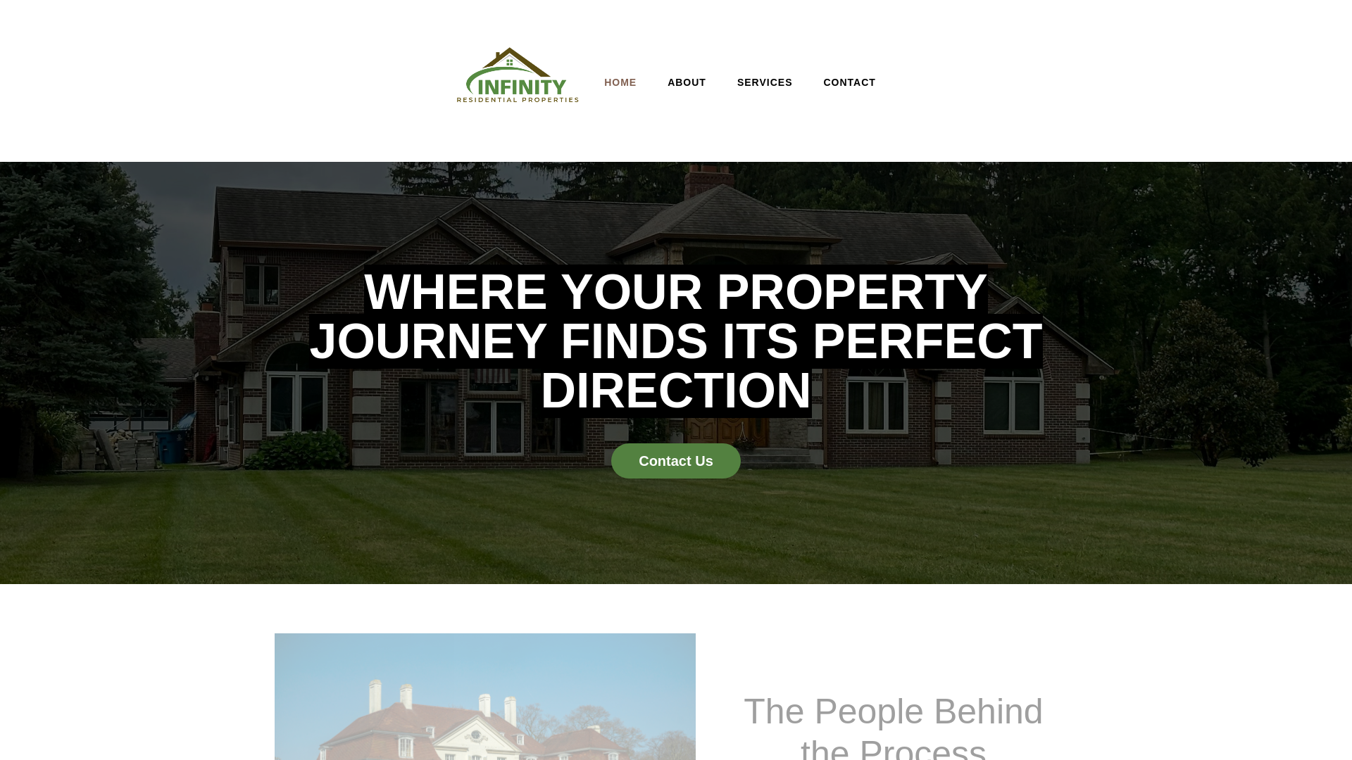 website screenshot of https://infinityresidentialproperties.com/