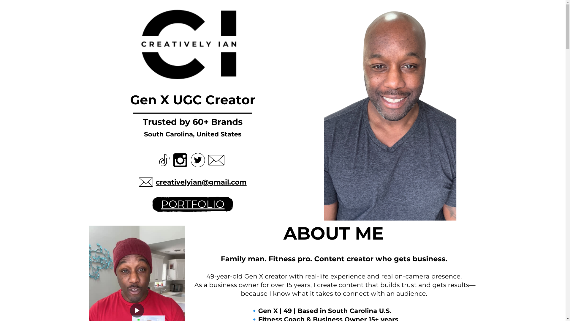 website screenshot of https://creativelyian.com/