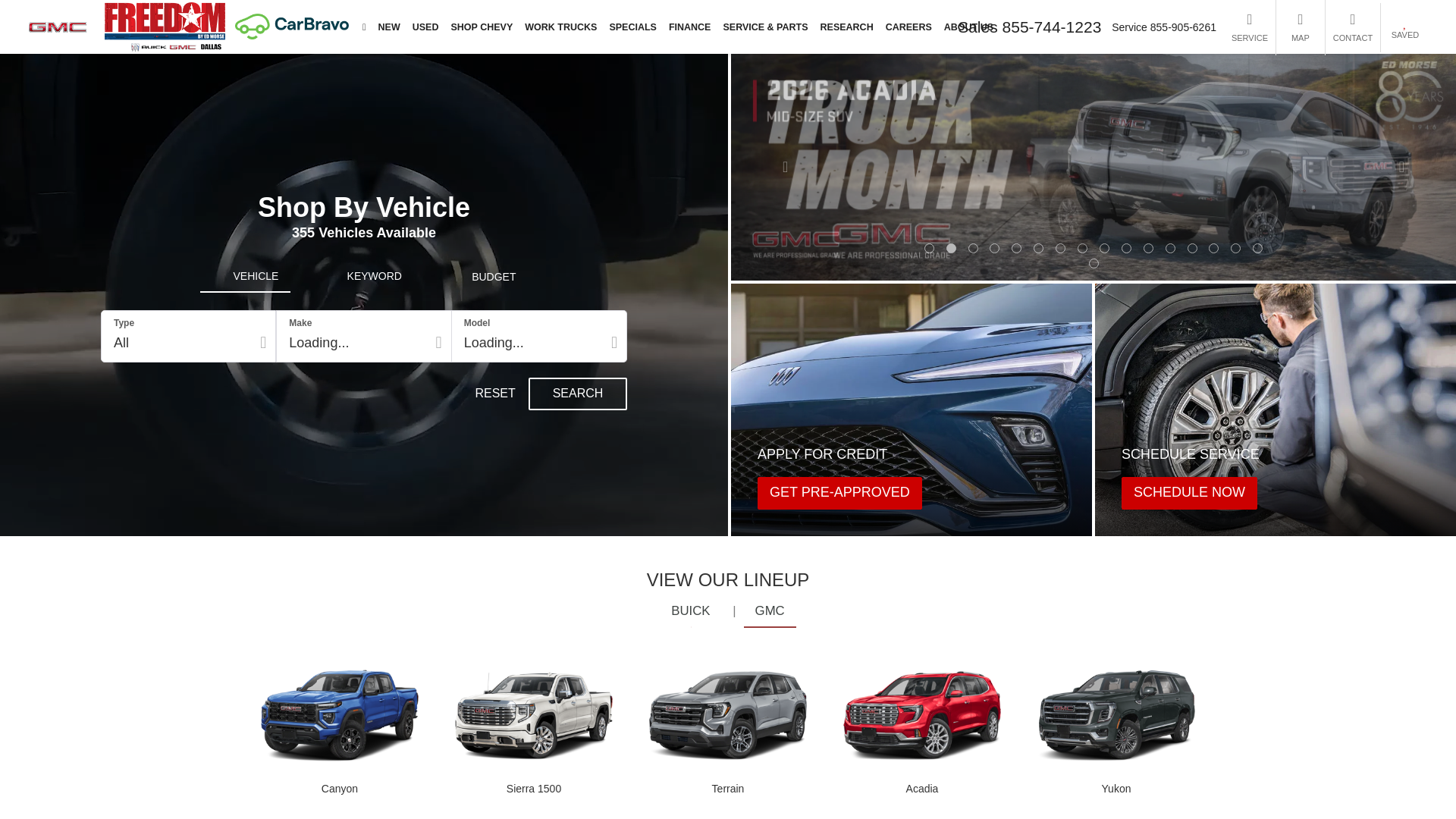 website screenshot of https://freedomgmcbuick.com/