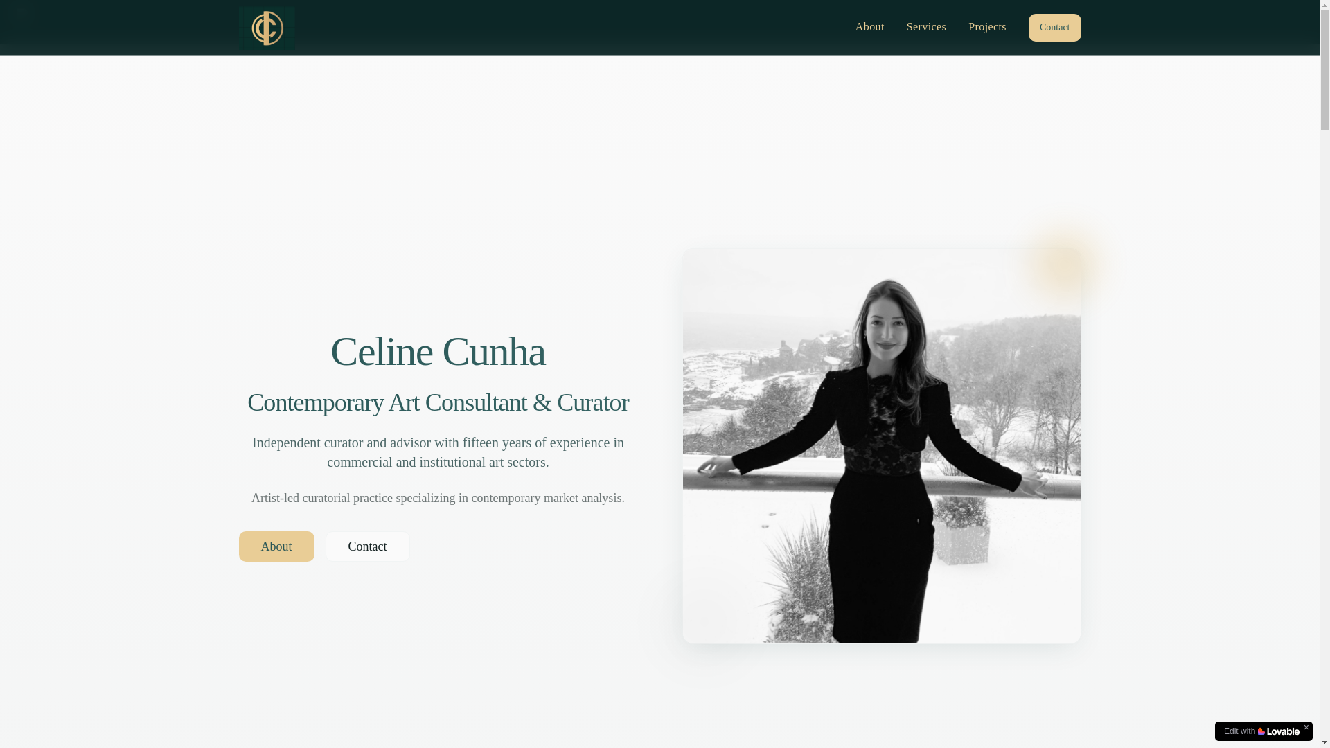 website screenshot of https://celinecunha.com/