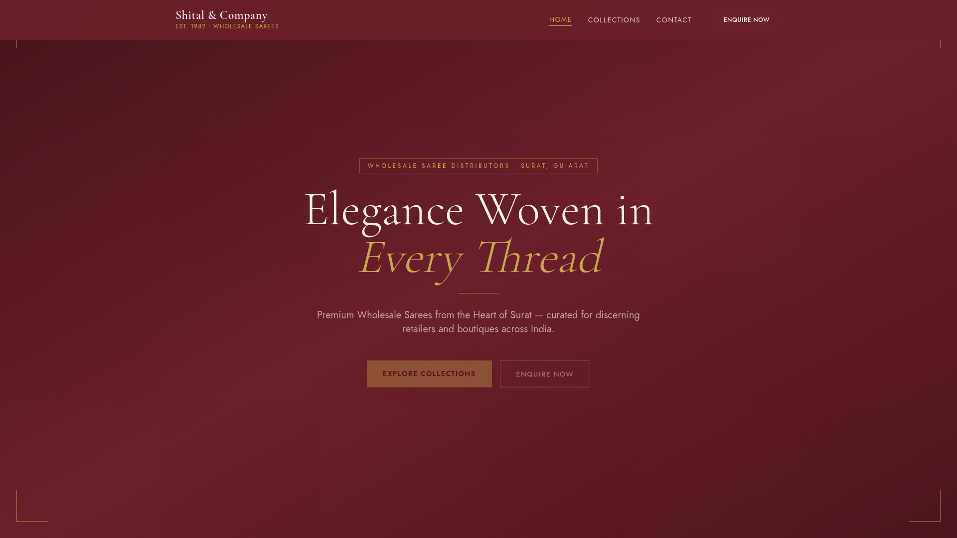 website screenshot of https://shitalandcompany.co.in/