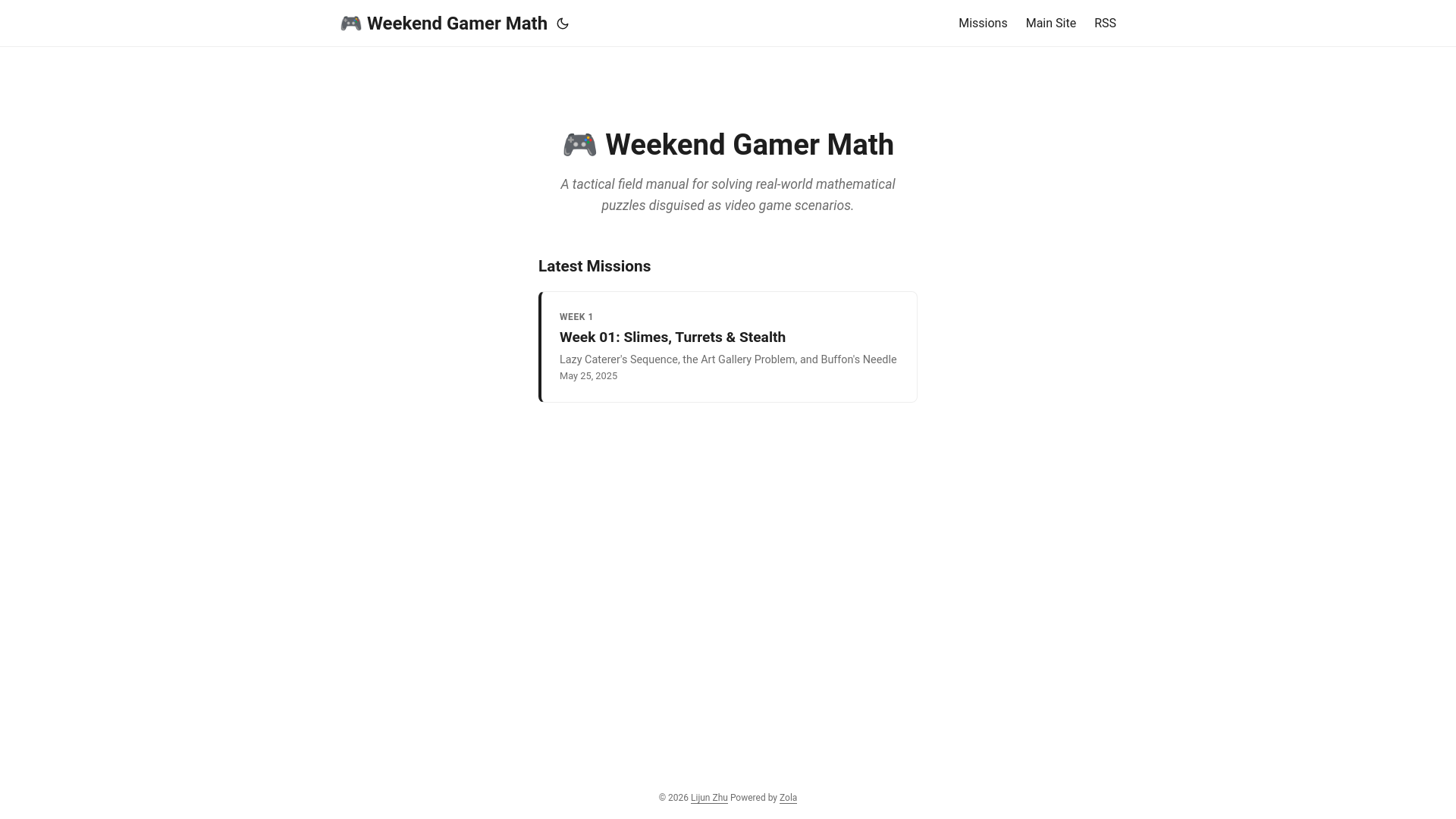 website screenshot of https://math-lijunzhu-info.pages.dev/