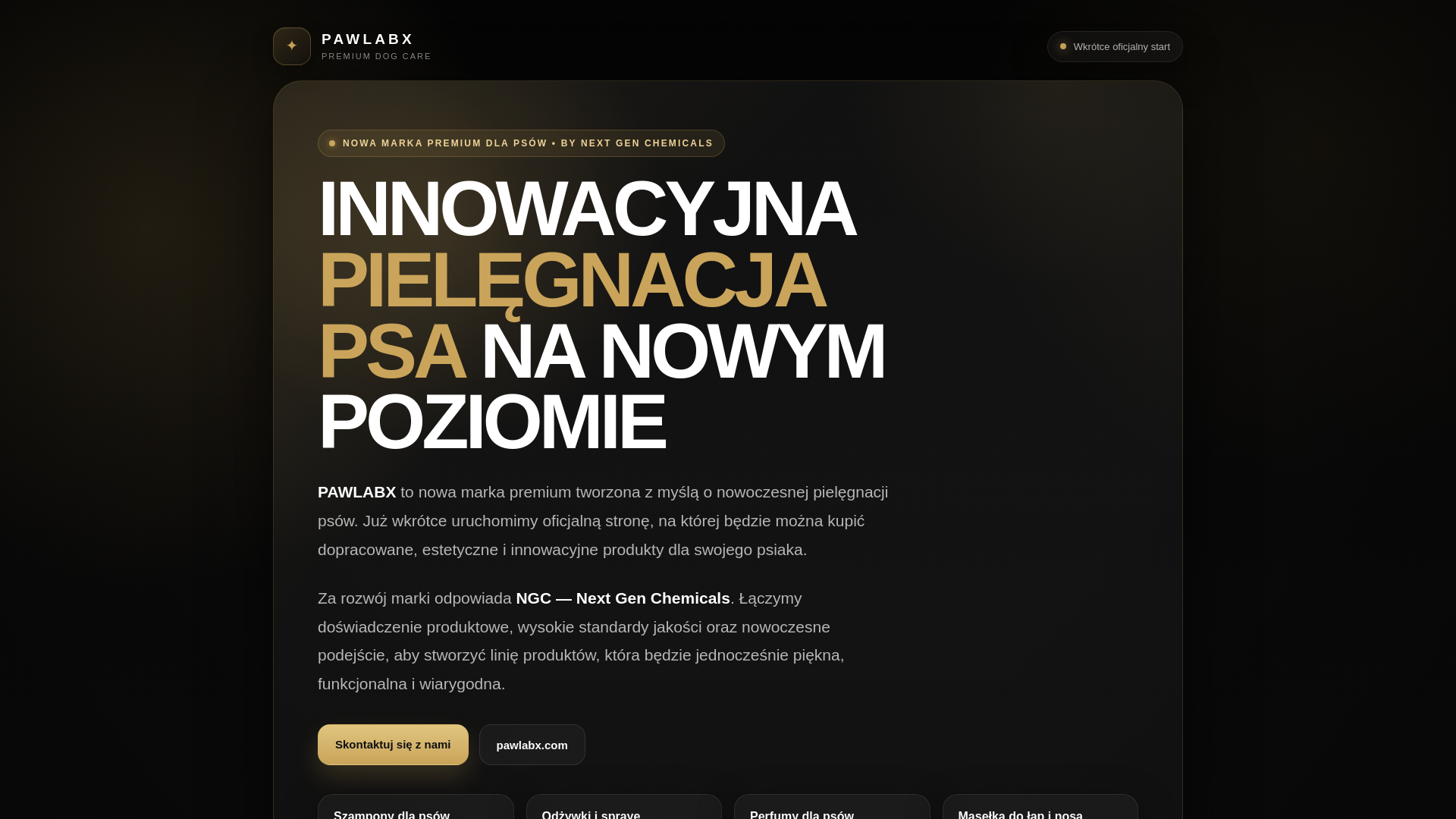 website screenshot of https://pawlabx.com/