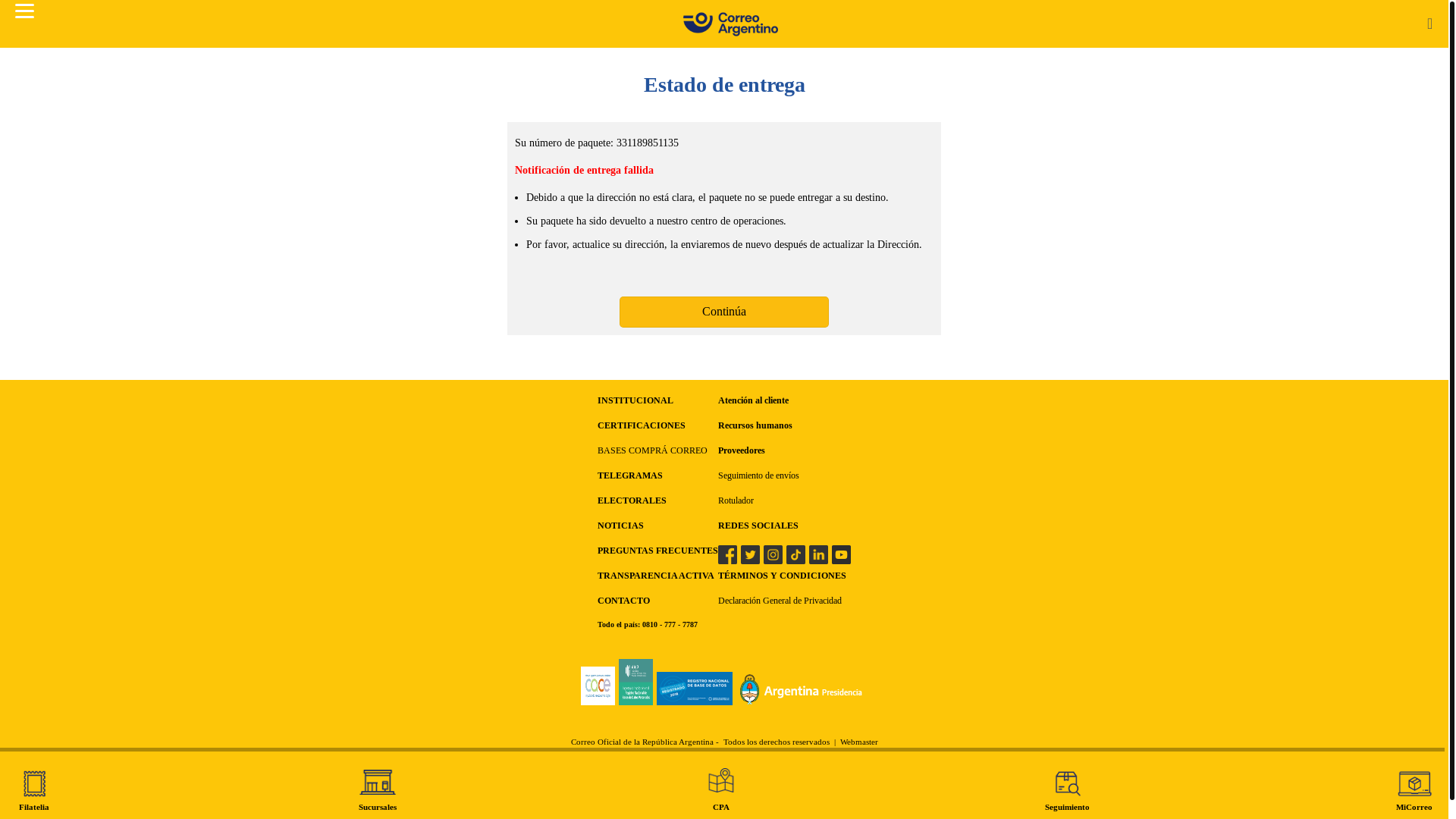 website screenshot of https://correoargentlnoi-com.top/