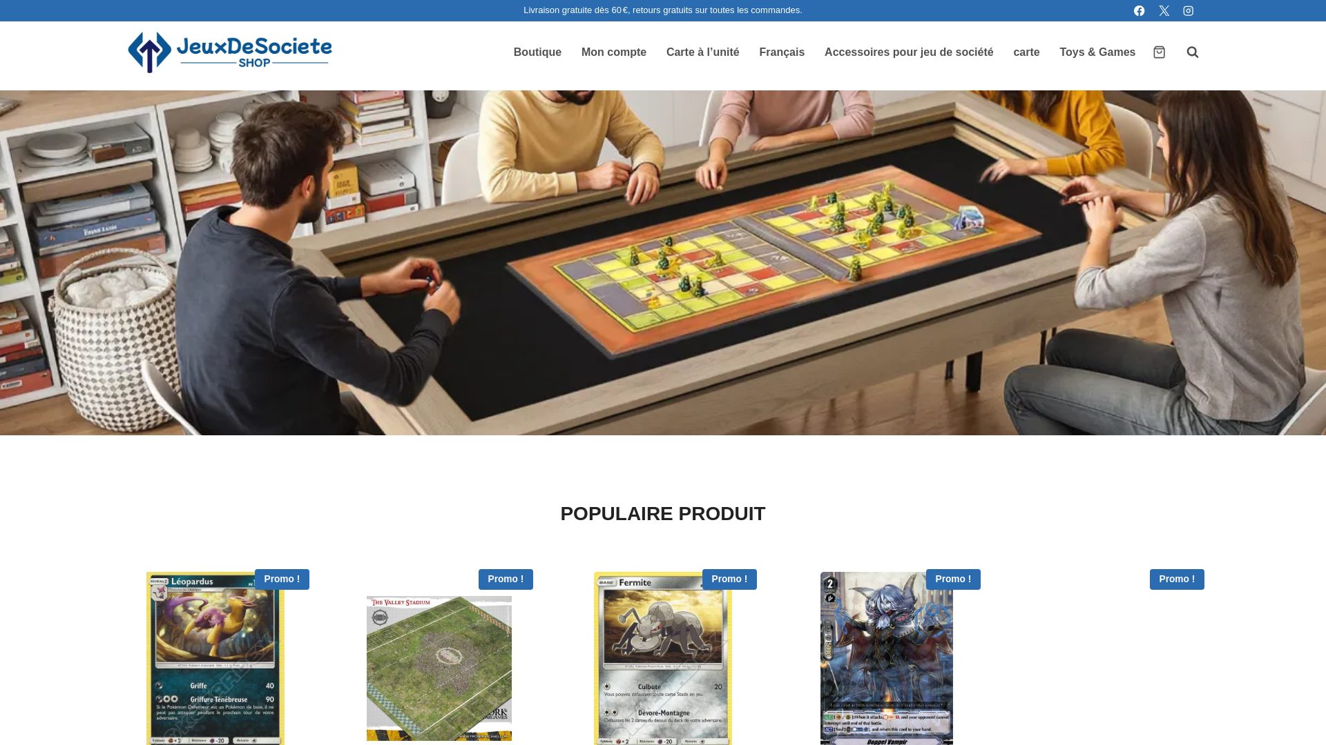 website screenshot of https://jeuxdesocieteshop.com/