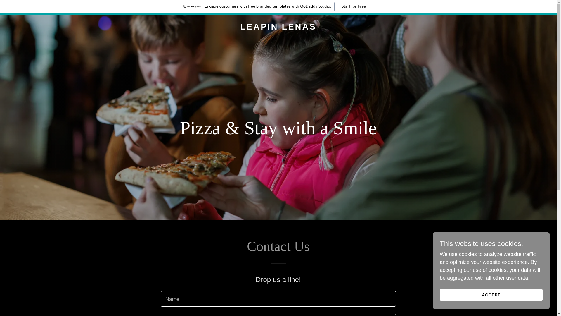 website screenshot of https://leapinlenas.com/