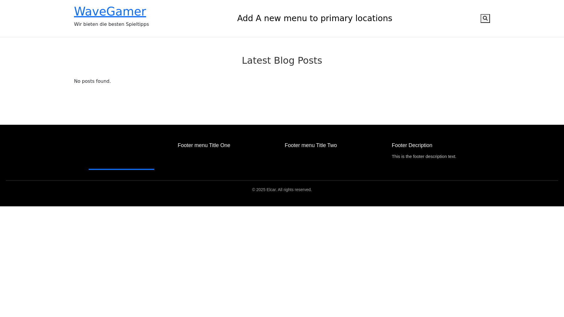 website screenshot of https://wavegamer.de/