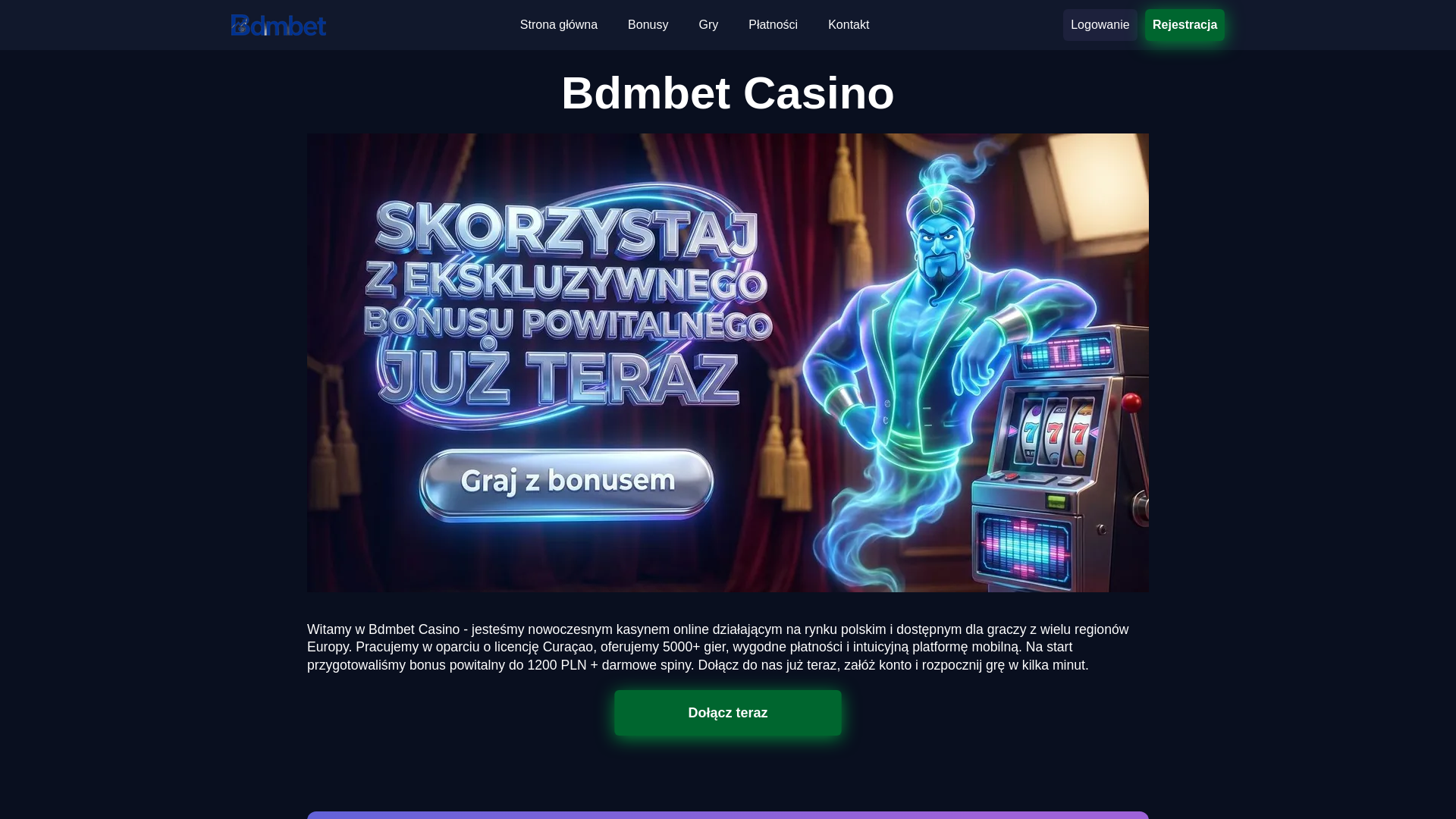 website screenshot of https://bdmcasino-pl-52776.pages.dev/