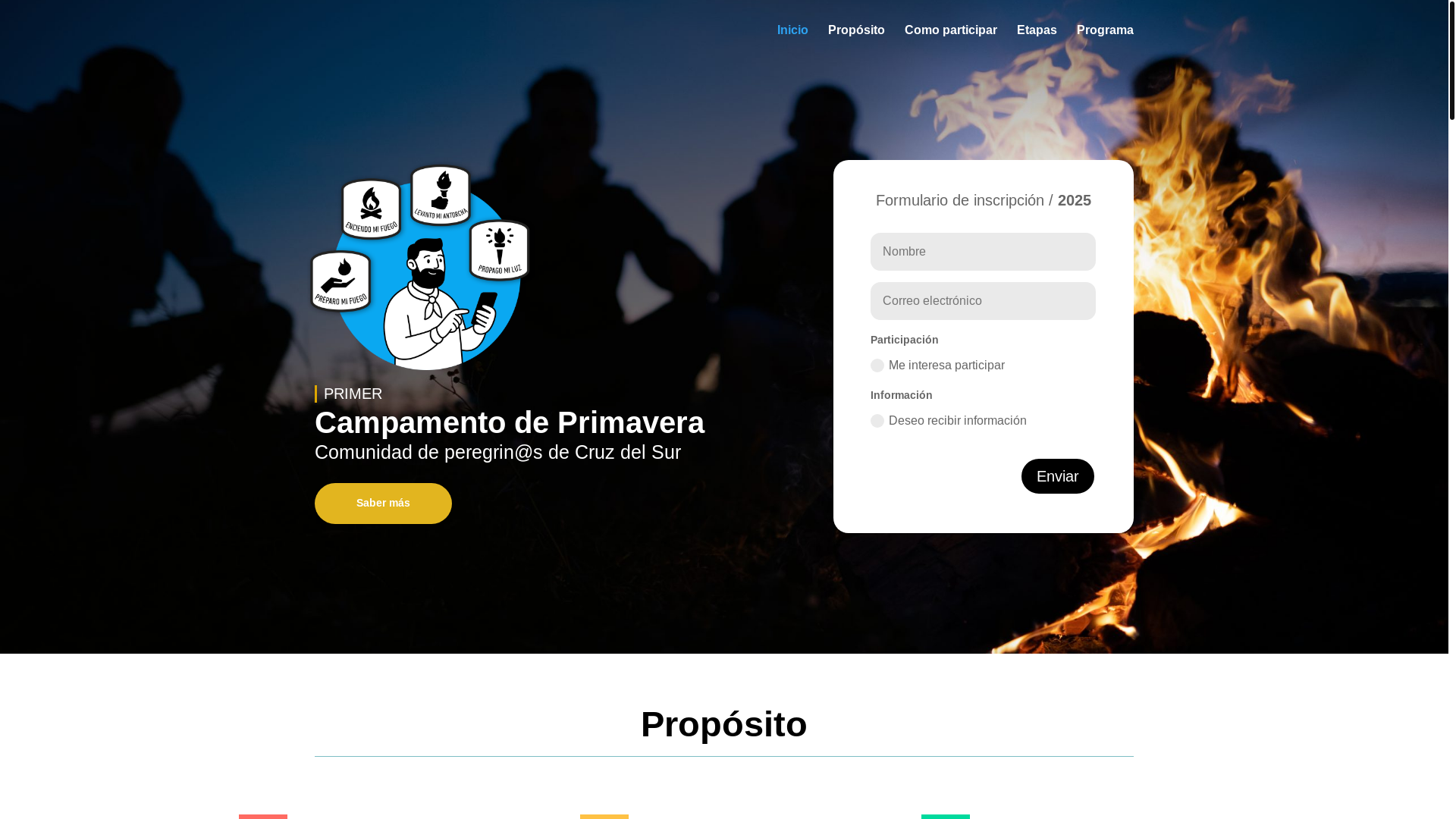 website screenshot of https://comunidaddeperegrinos.cl/