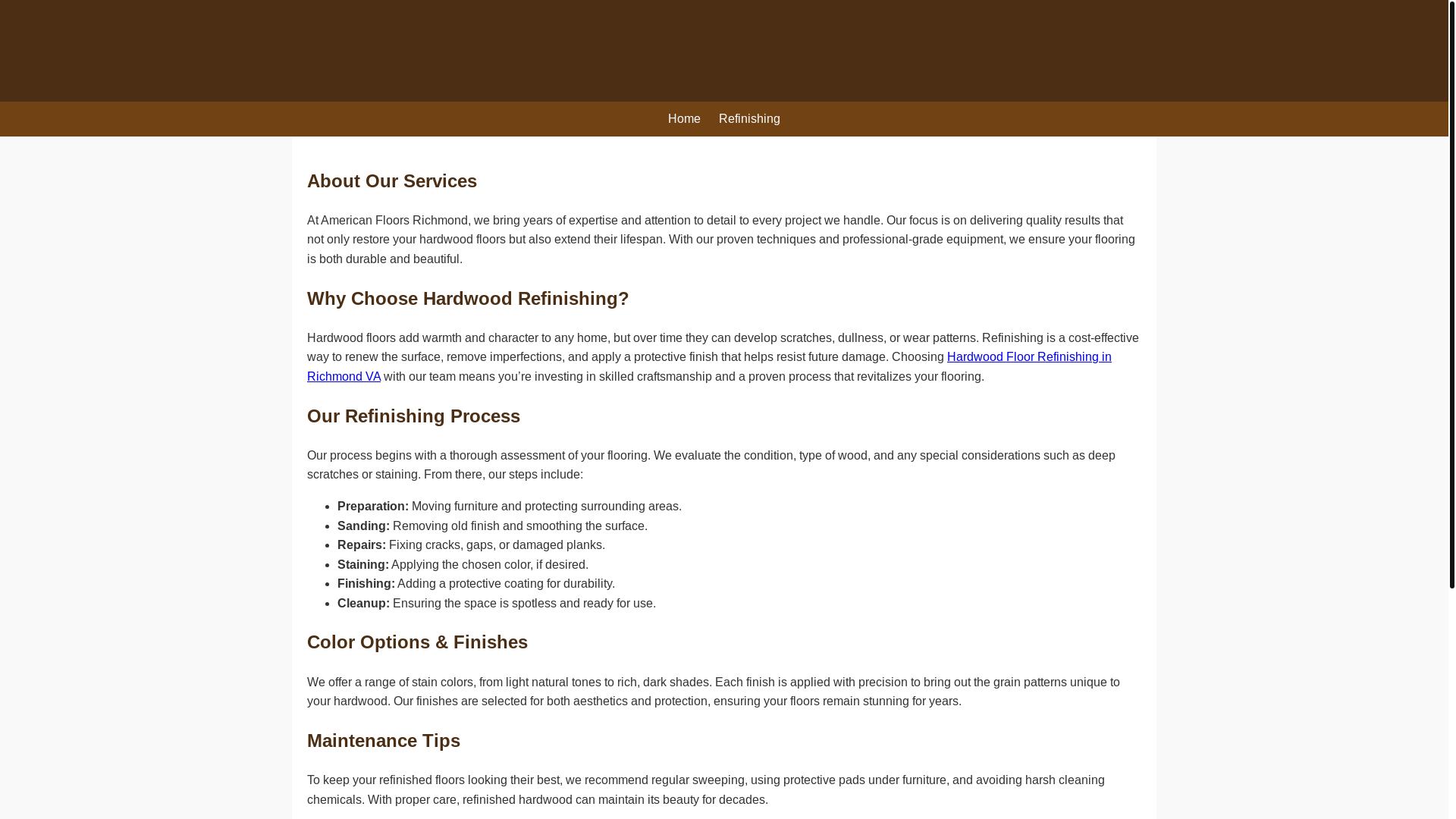 website screenshot of https://richmond-va-hardwood-refinishing-services.pages.dev/