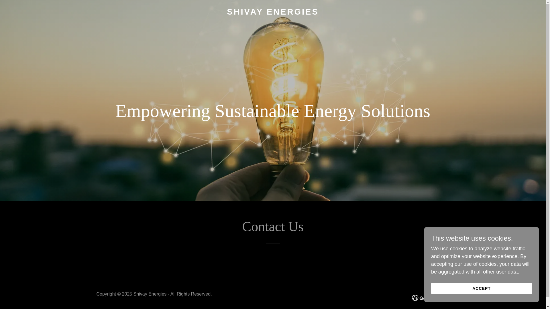 website screenshot of https://shivayenergies.com/