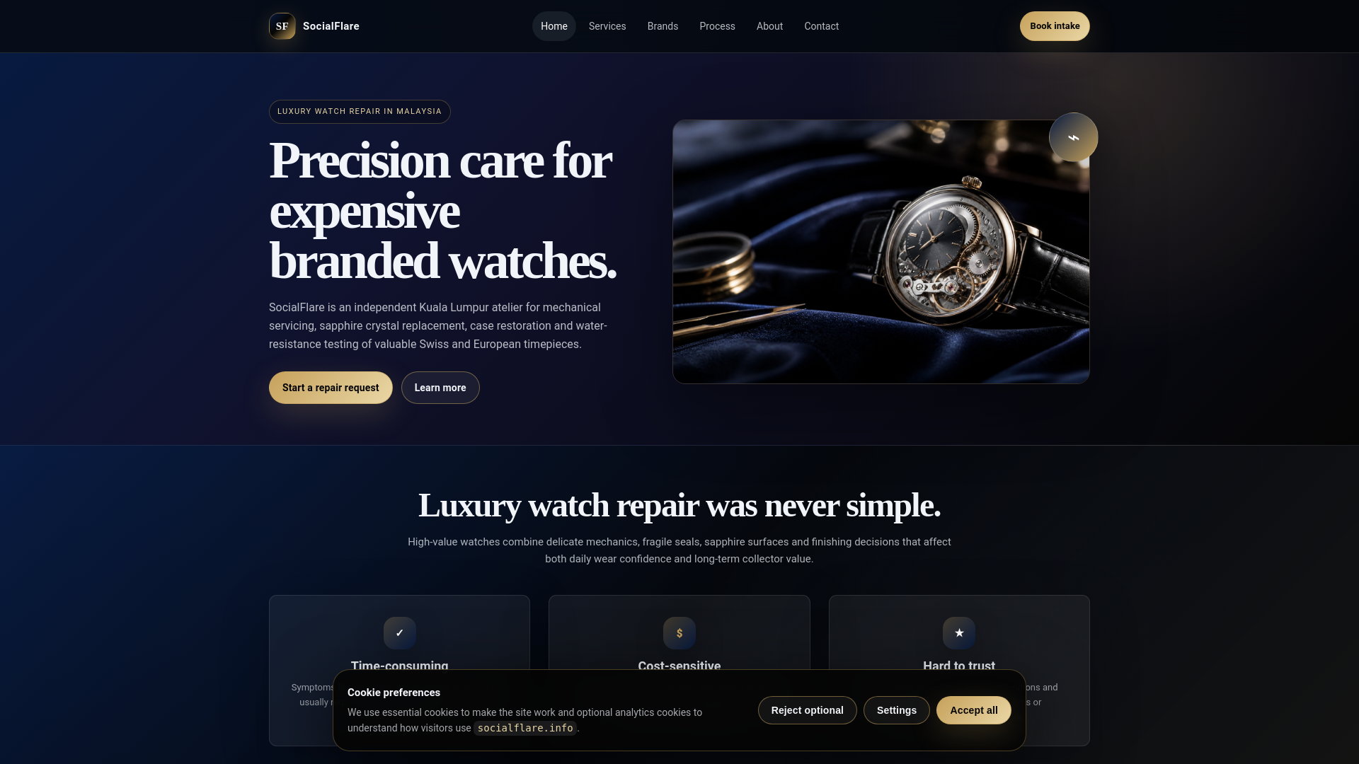 website screenshot of https://socialflare.info/