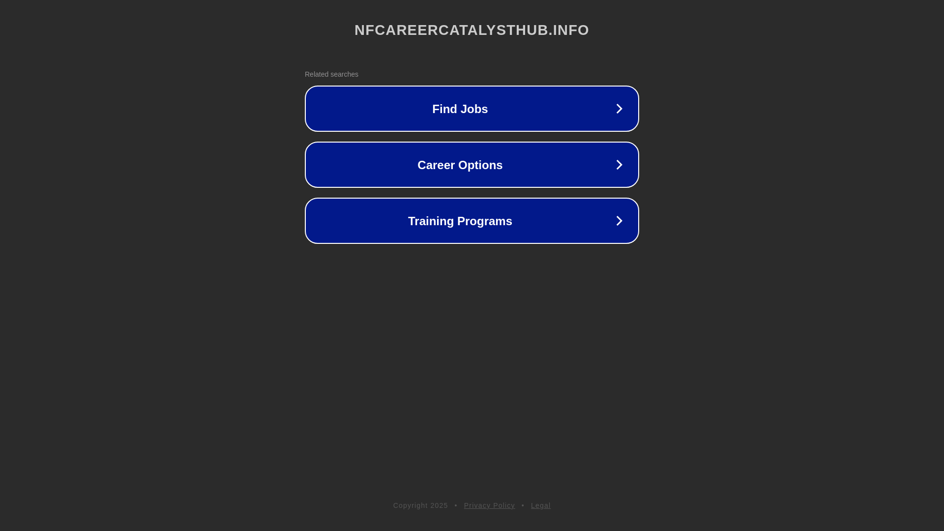 website screenshot of https://nfcareercatalysthub.info/