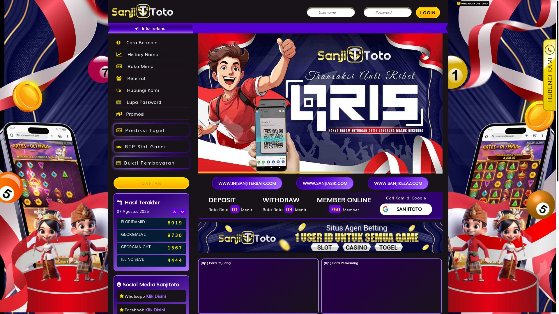 website screenshot of https://mainsanji.com/