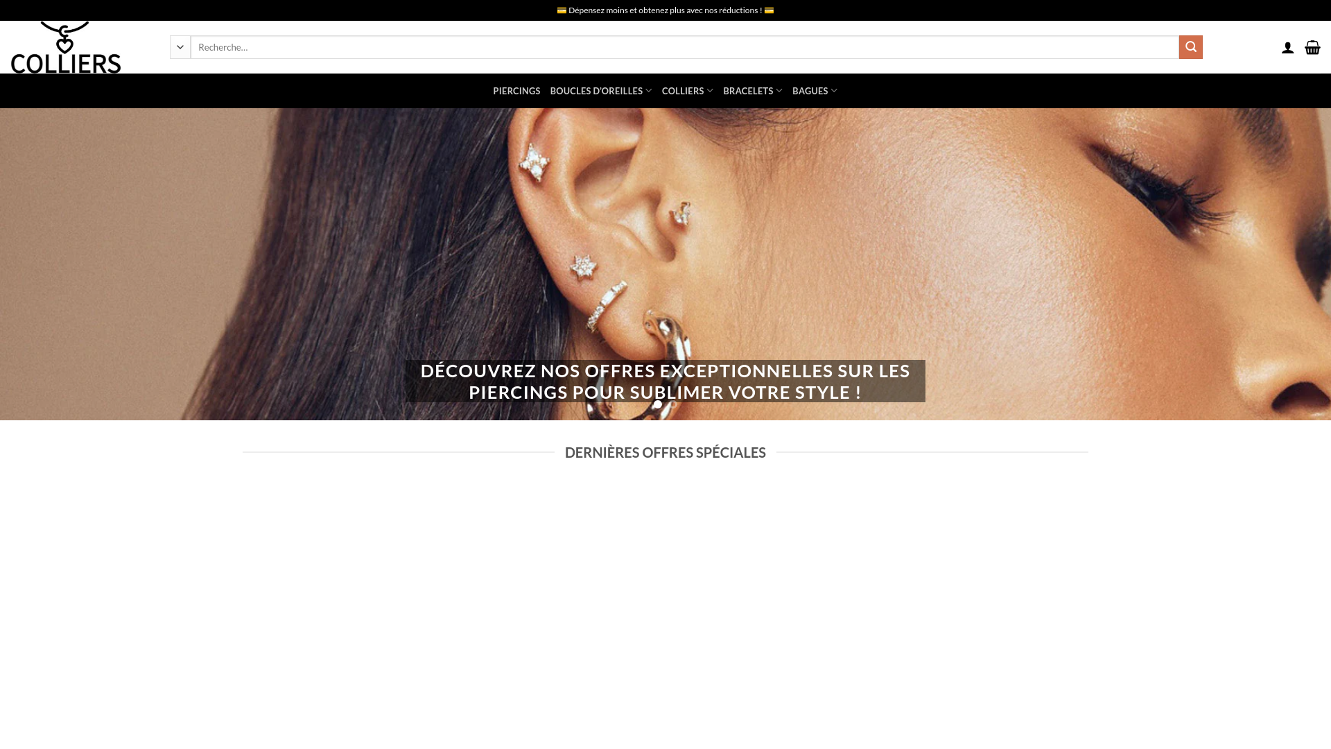 website screenshot of http://www.collierssalesshop.com/