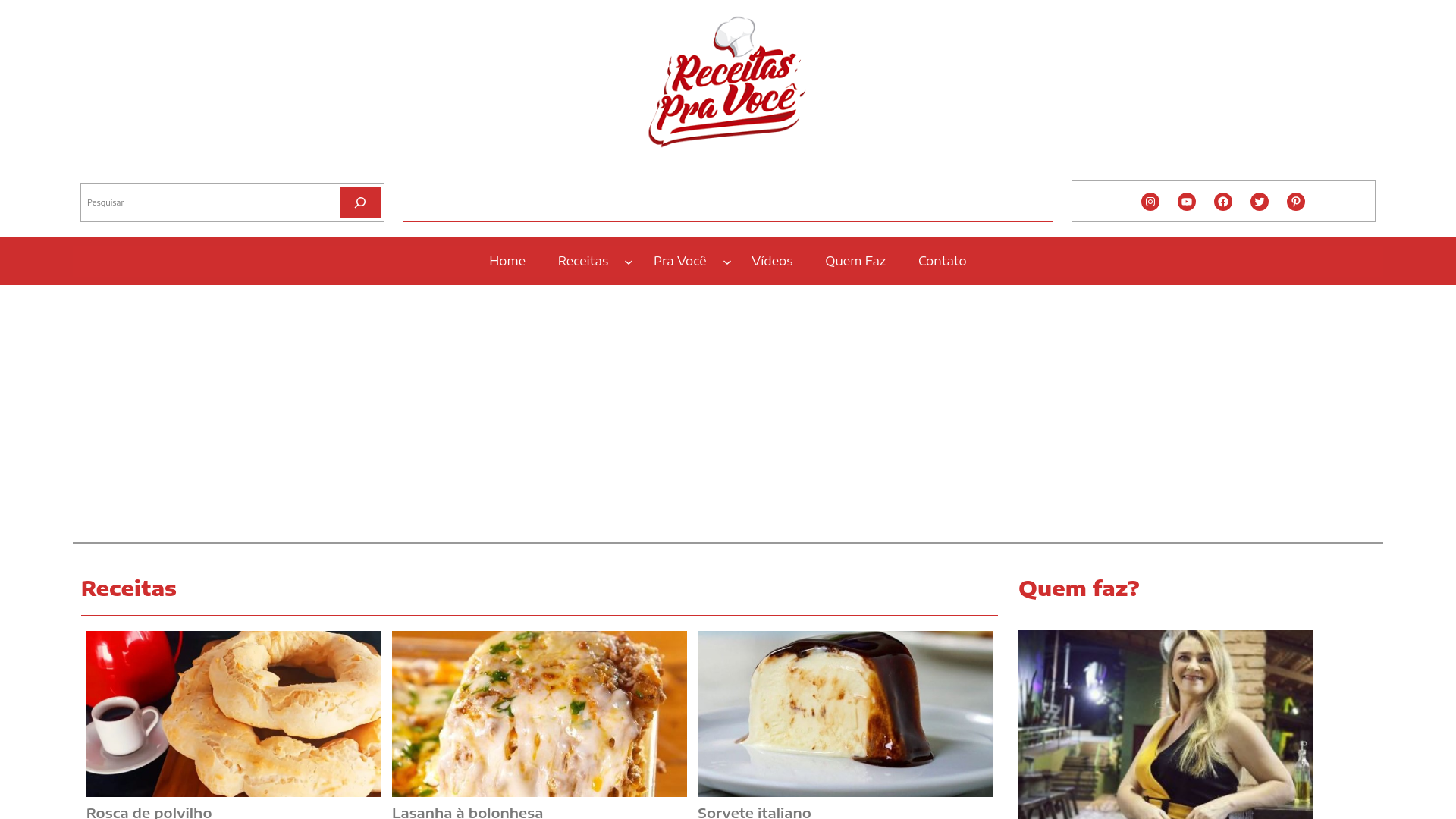 website screenshot of https://receitaspravoce.com.br