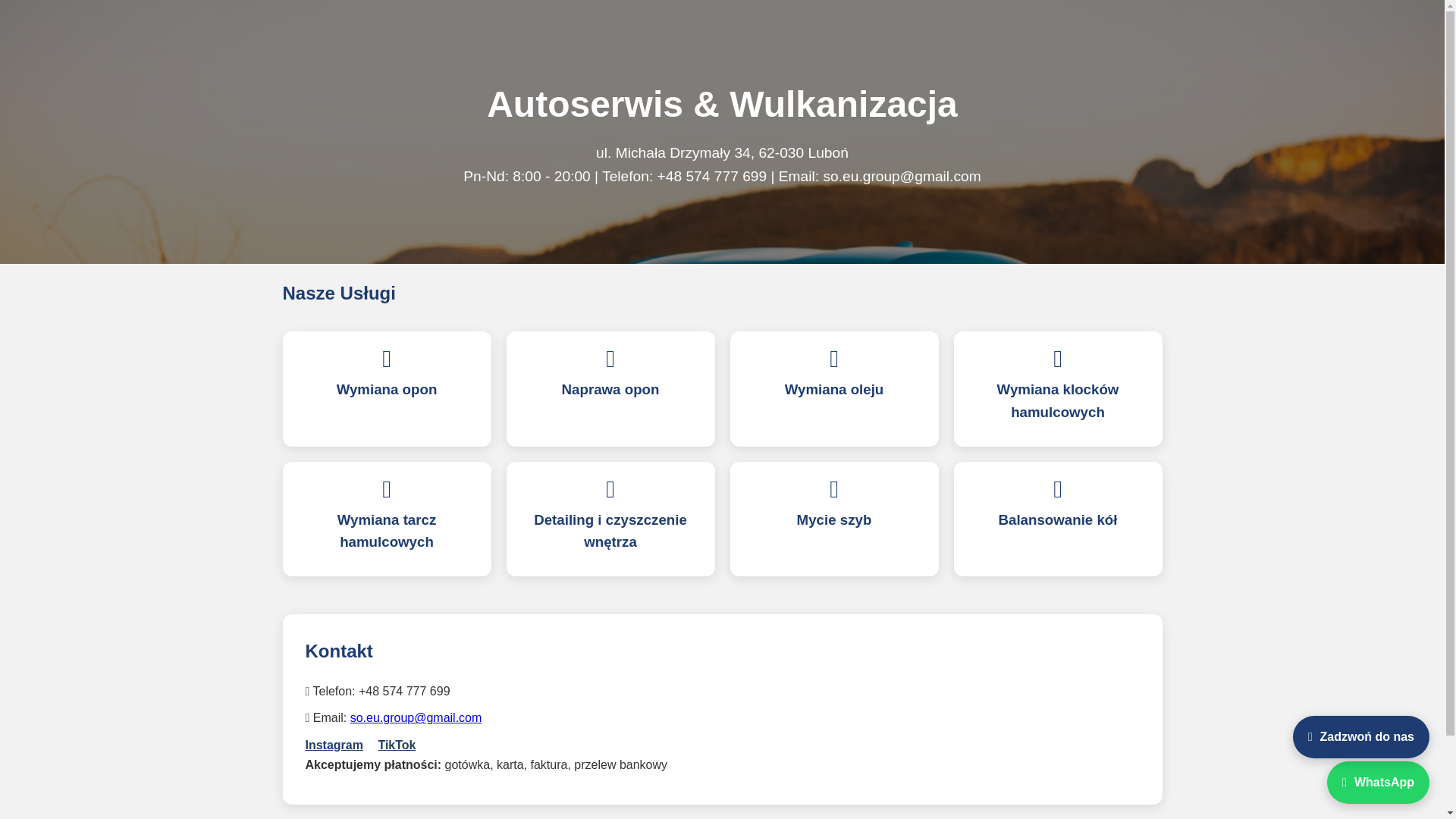 website screenshot of https://autoserwis-wulkanizacja.pl/