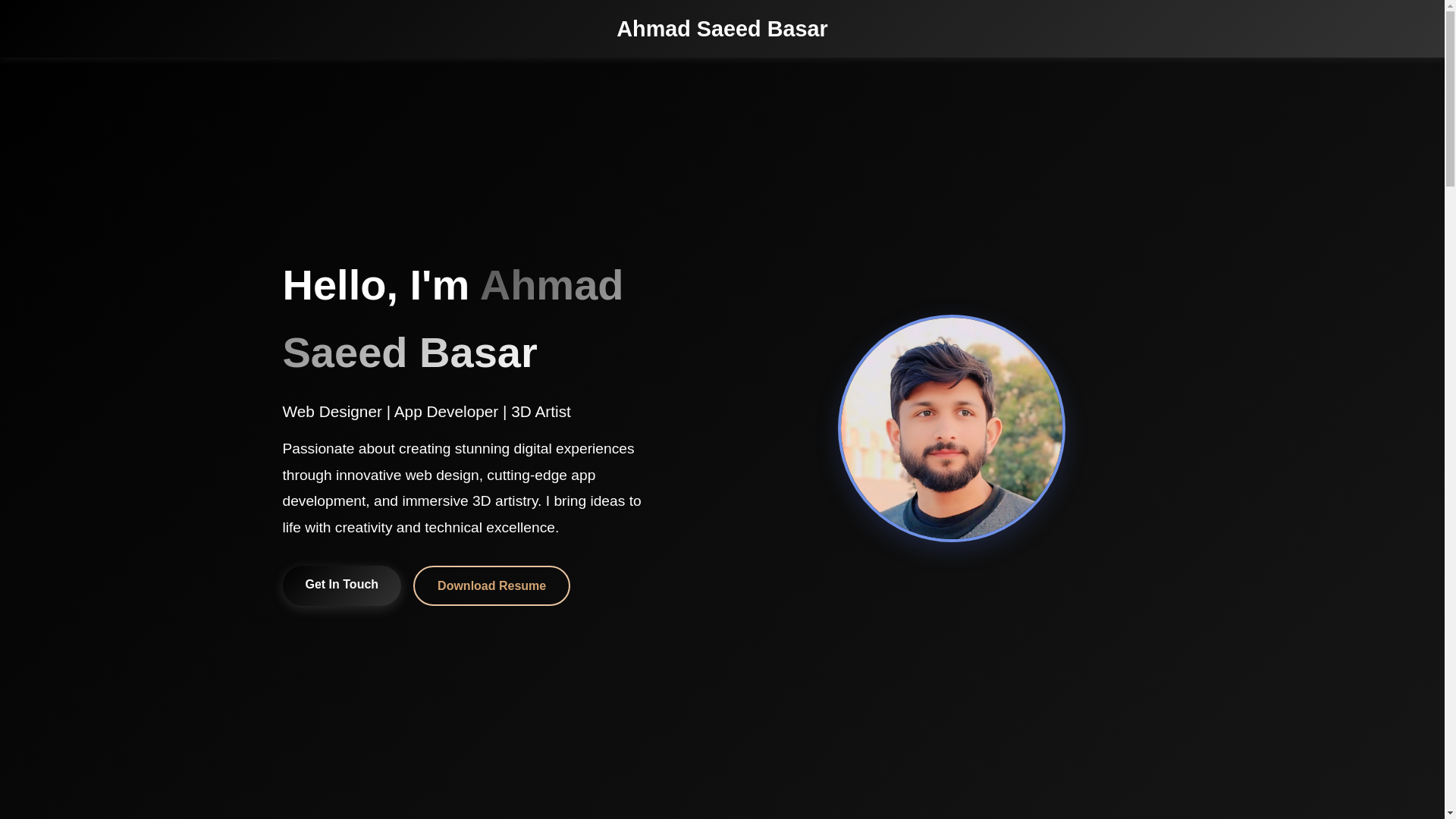 website screenshot of https://ahmadsaeedbasar-github-io.pages.dev/