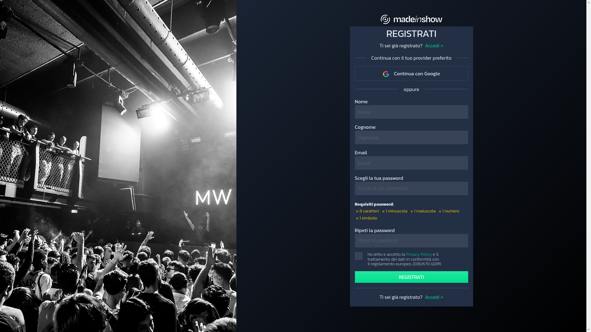 website screenshot of https://madeinshow.app/