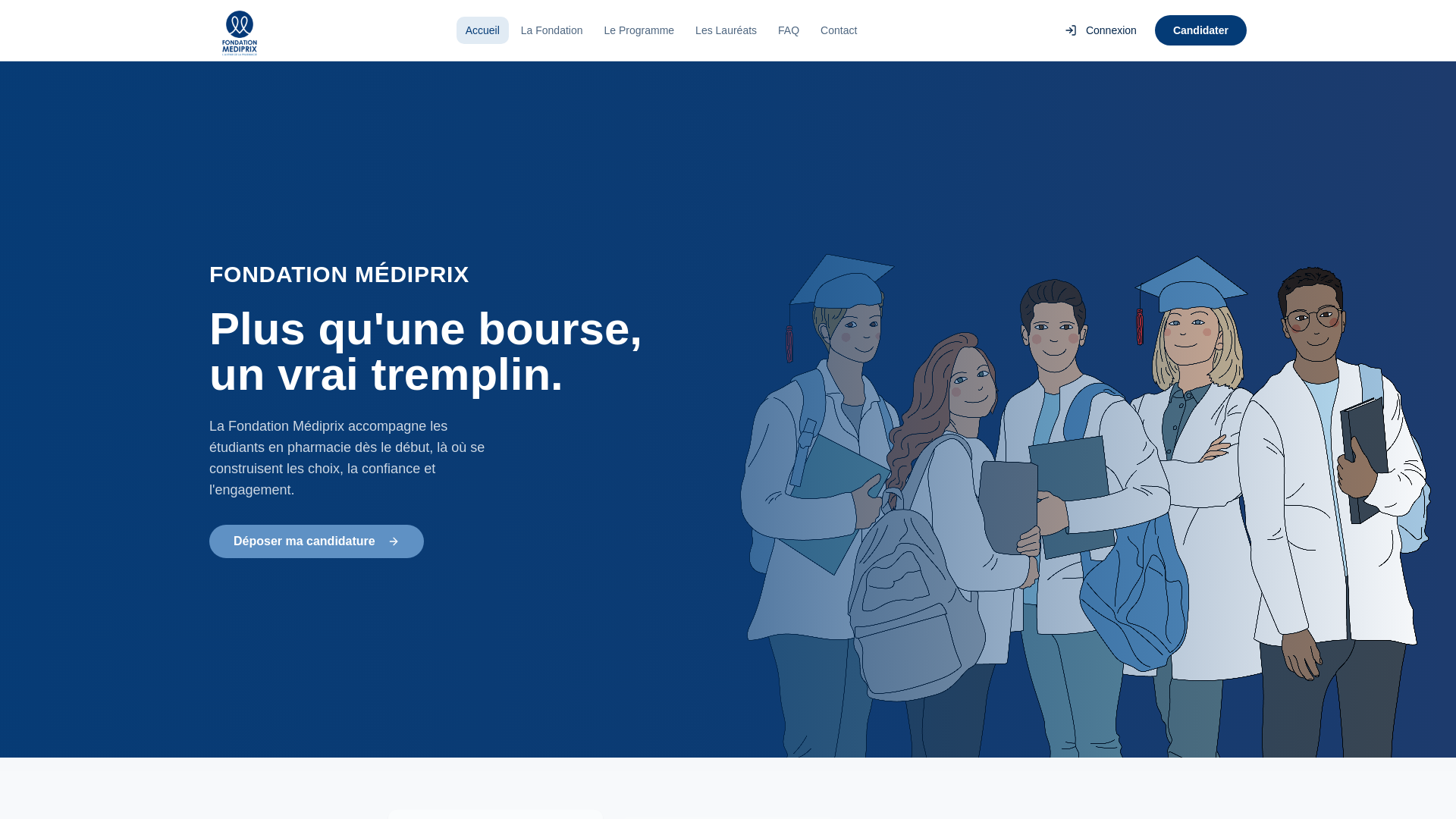 website screenshot of https://fondationmediprix.fr/