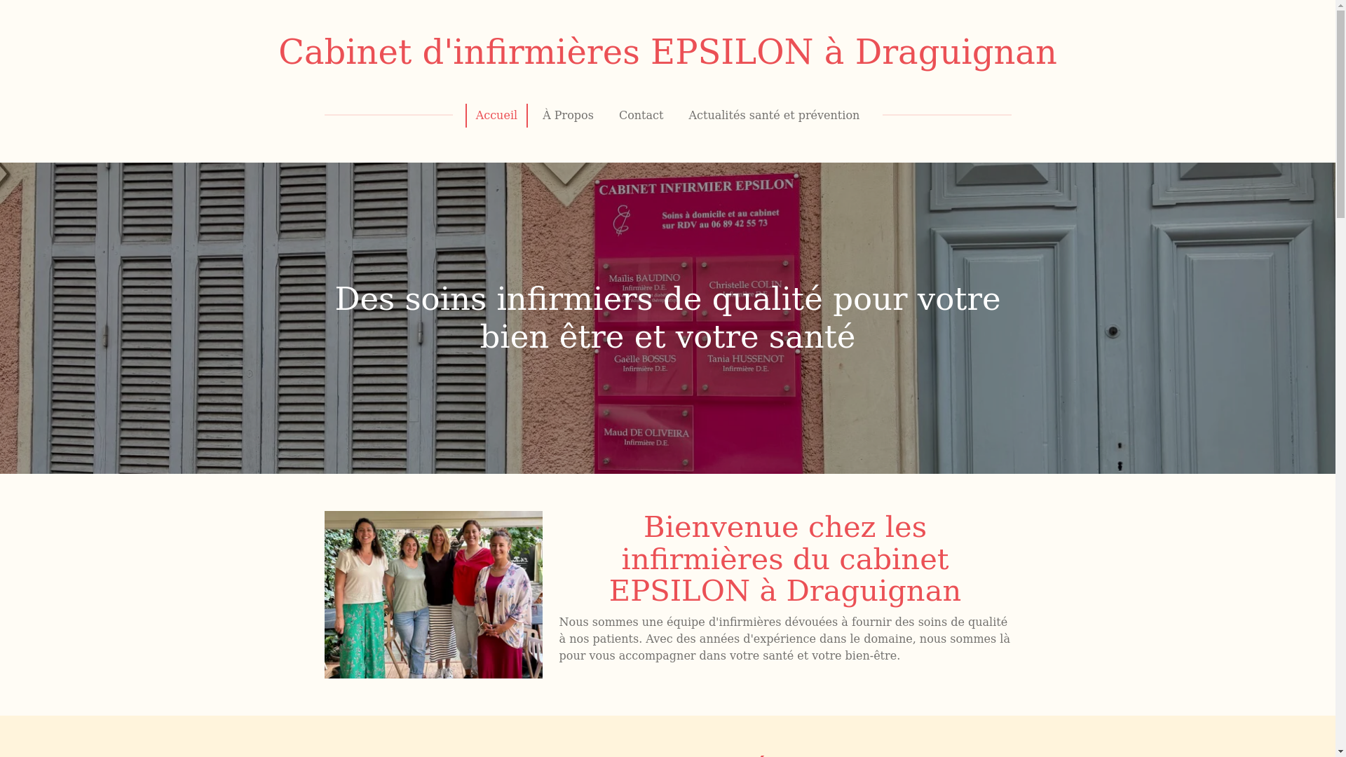 website screenshot of https://infirmieres-draguignan-epsilon.com/