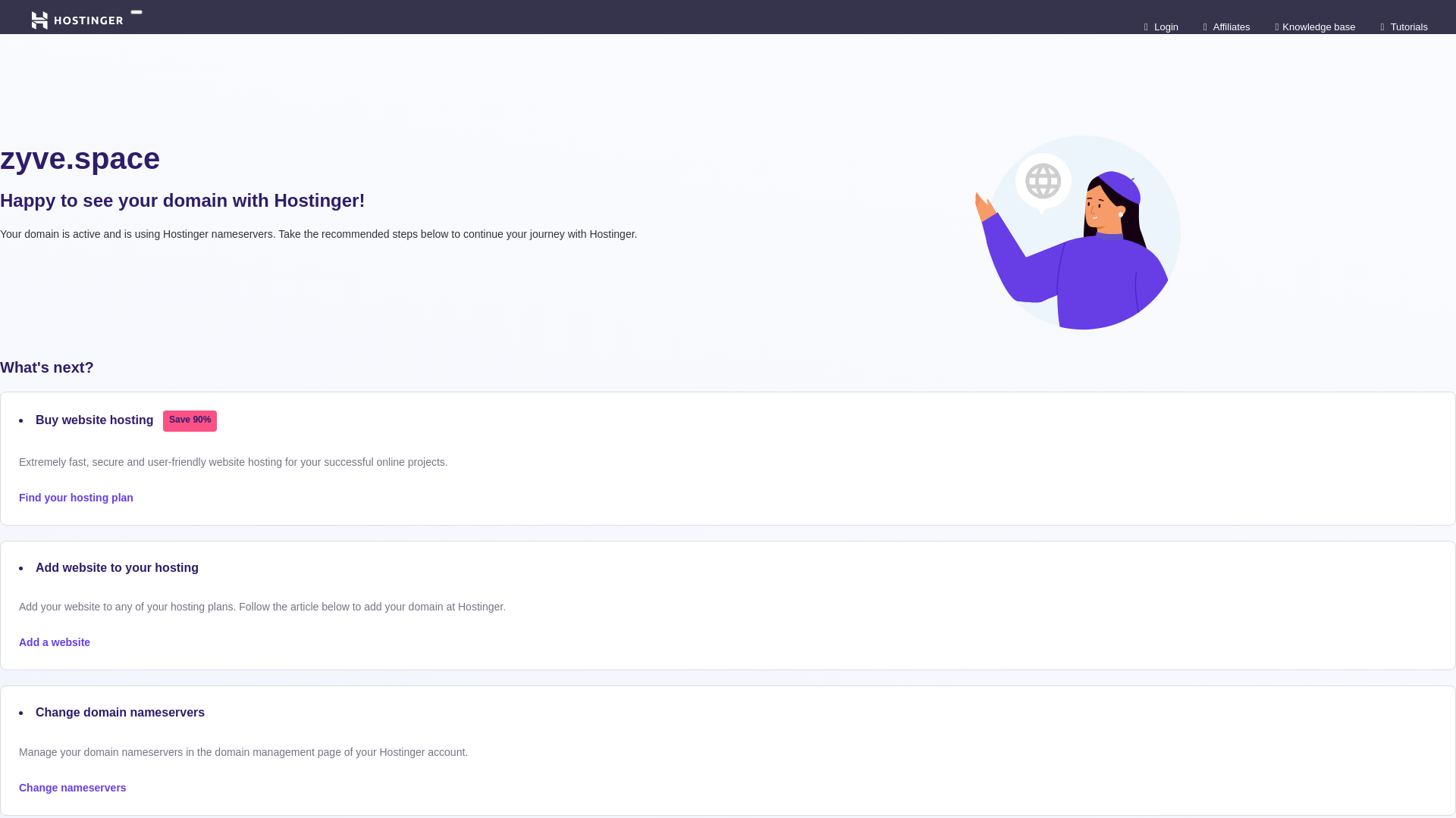 website screenshot of https://zyve.space/