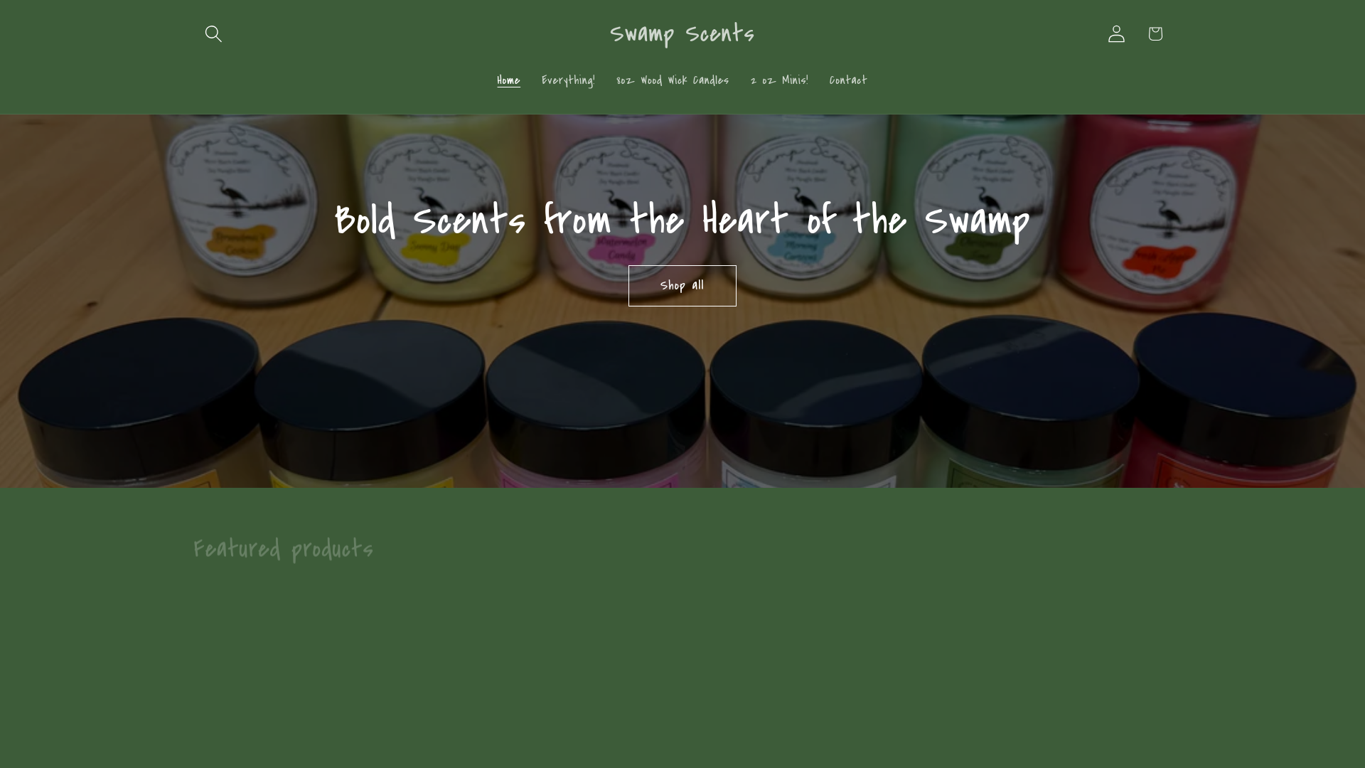 website screenshot of https://swampscents.com/