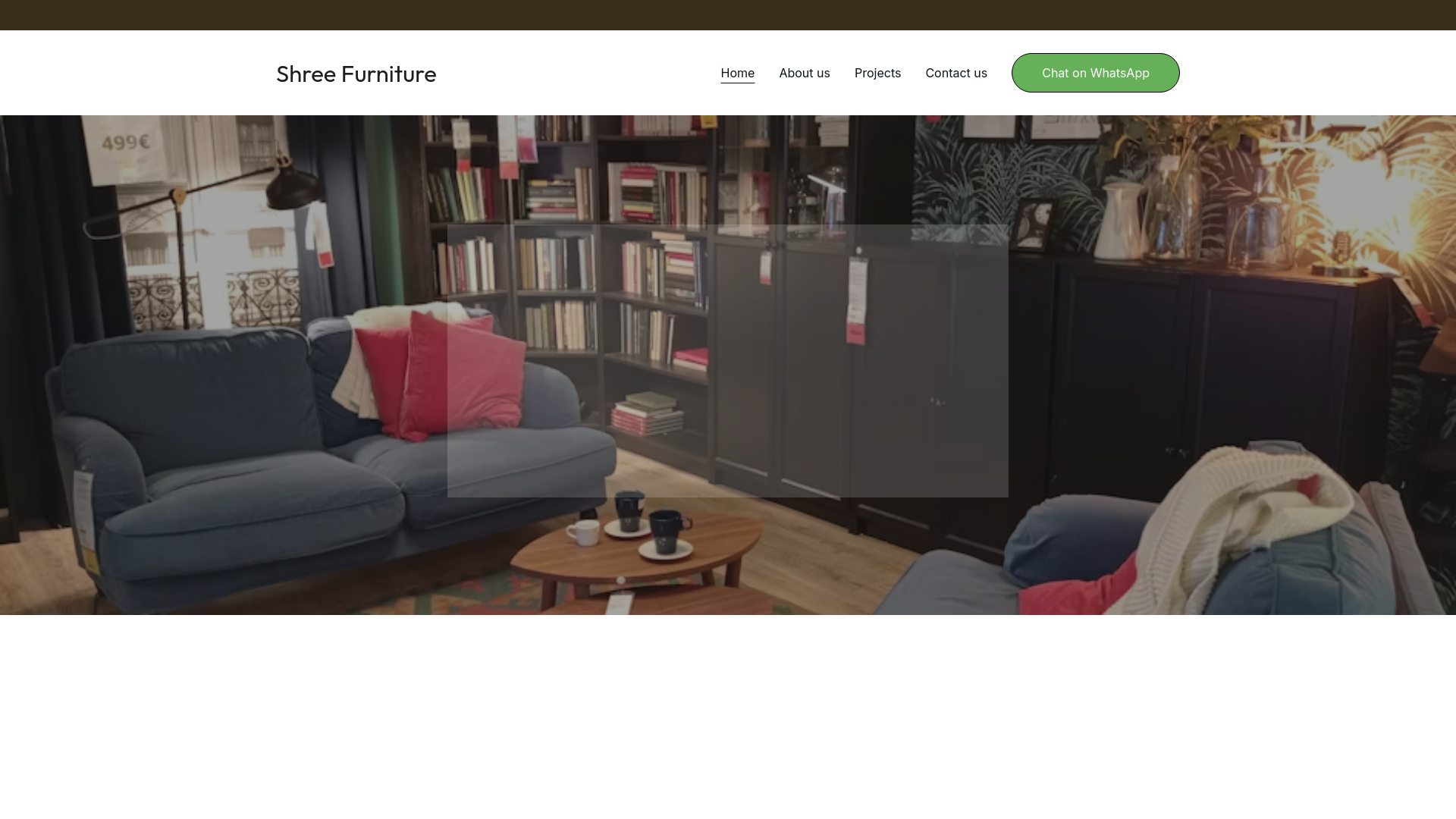 website screenshot of https://shreefurniturejorhat.com/