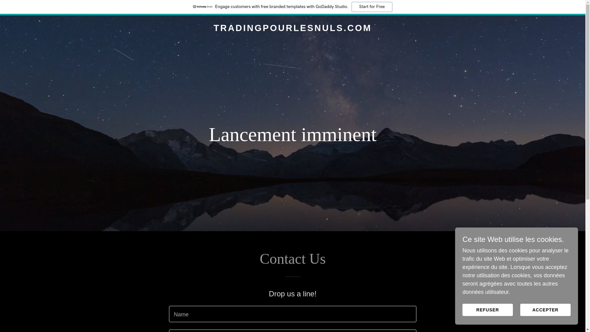 website screenshot of https://tradingpourlesnuls.com/