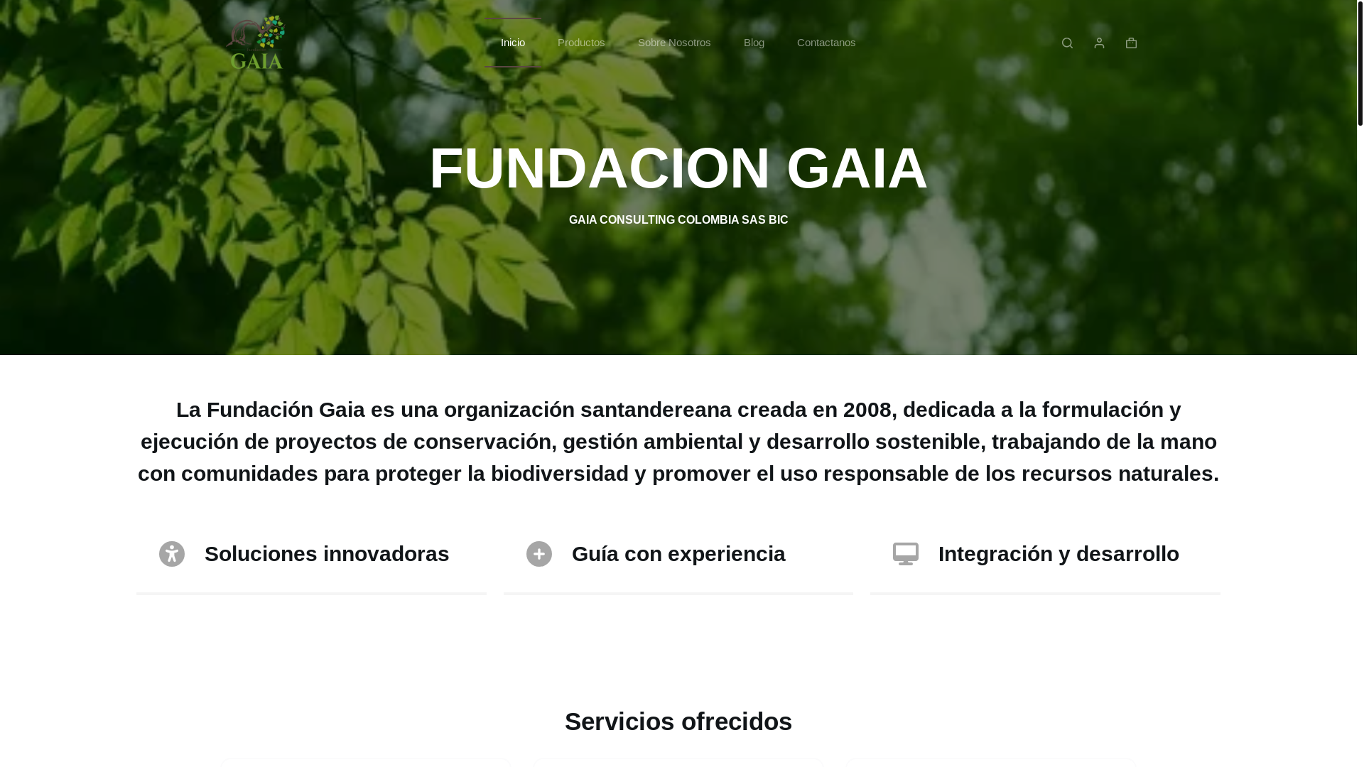 website screenshot of https://fundaciongaiacc.org/