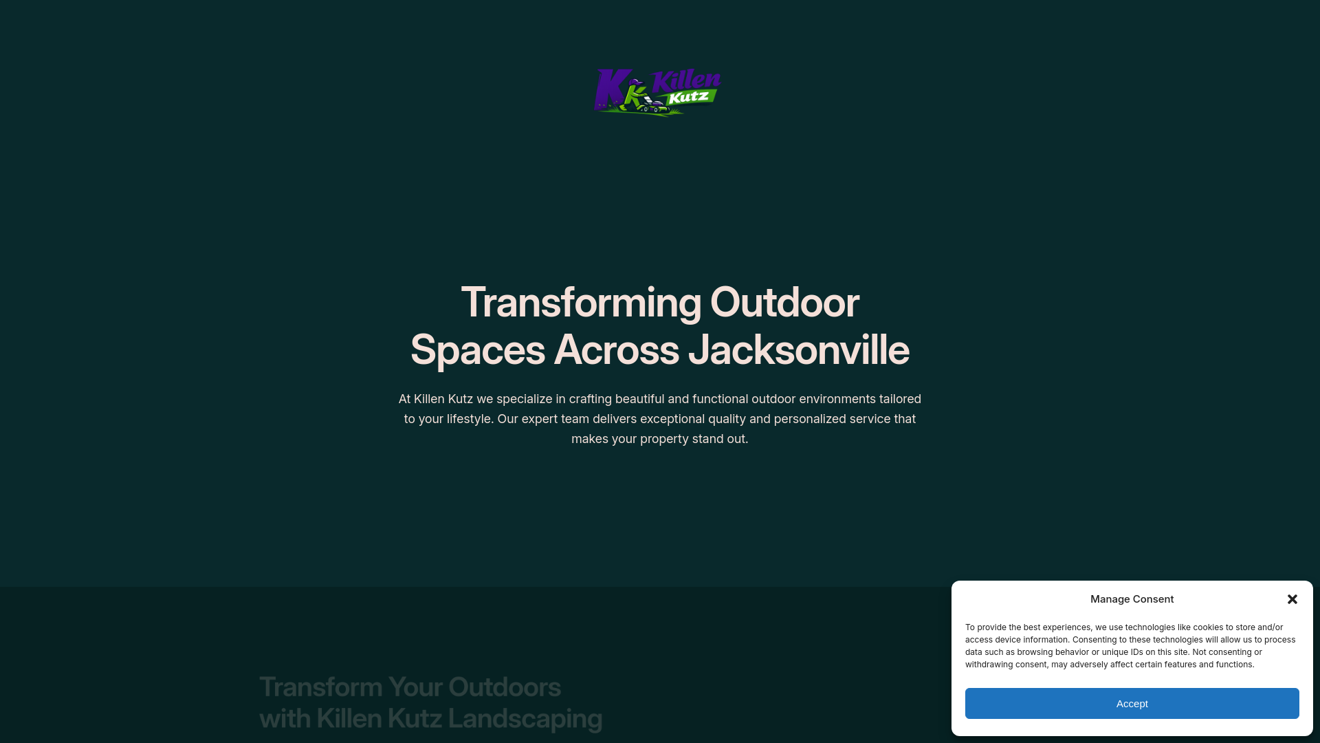 website screenshot of https://killenkutz.com/