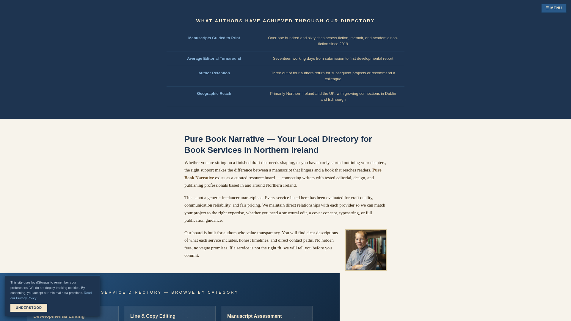 website screenshot of https://purebooknarrative.shop/