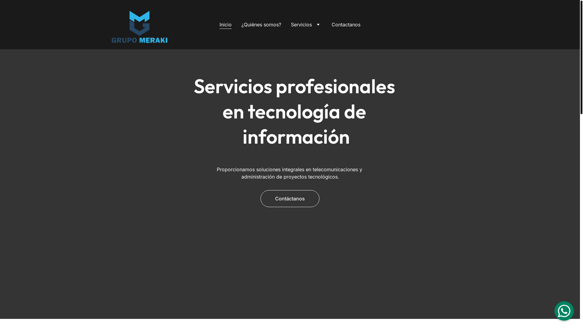 website screenshot of https://meraki-grupo.com.mx/