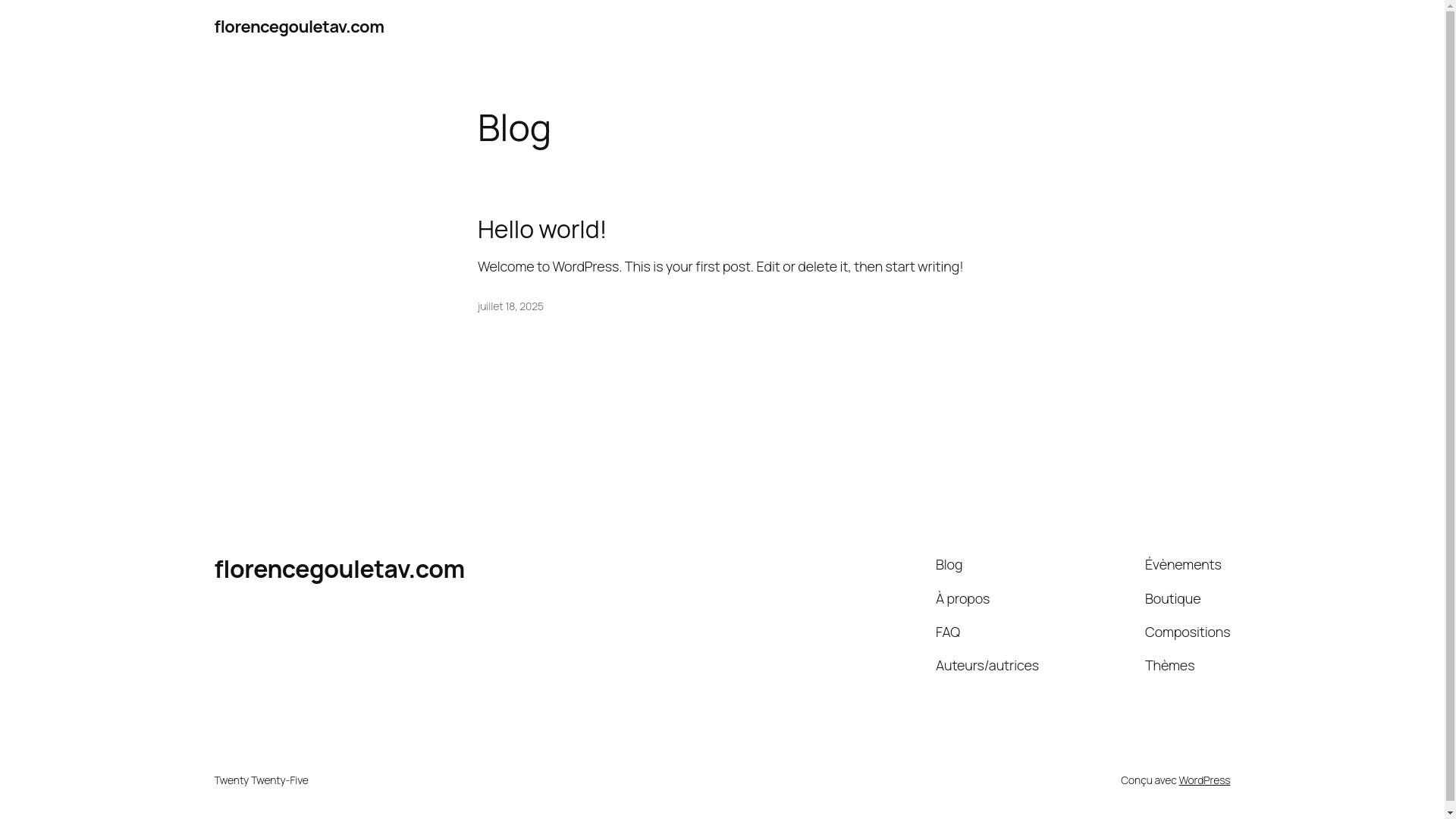 website screenshot of https://florencegouletav.com/