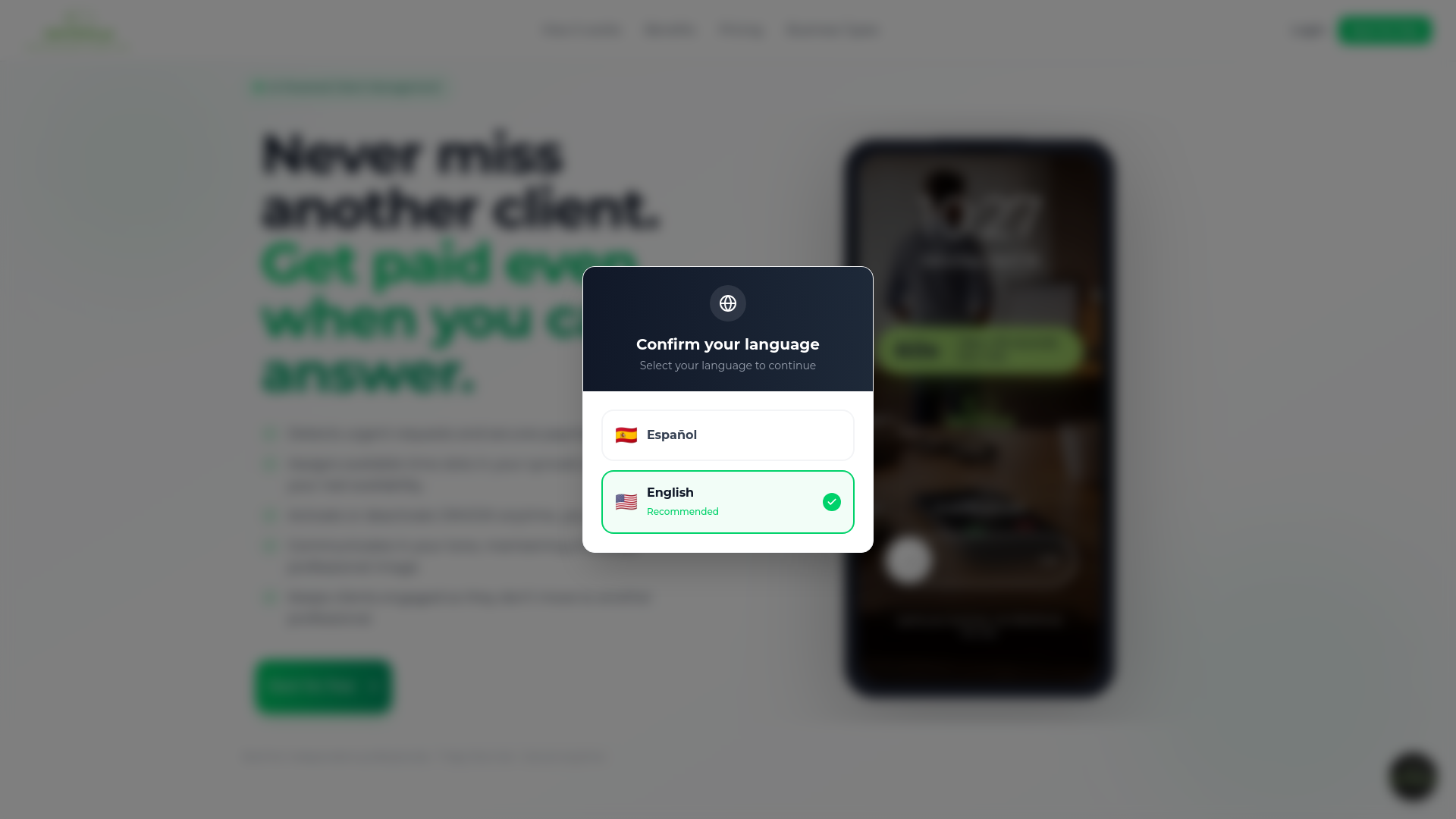 website screenshot of https://clickonvoix.com/